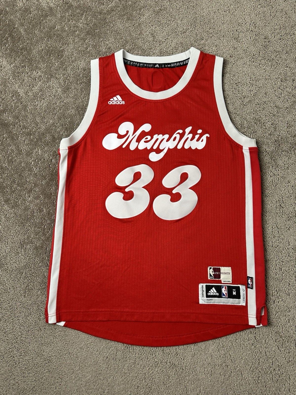 NBA Mens Adidas #33 MARC GASOL Memphis Sounds HWC Grizzlies Sz M Size US M / EU 48-50 / 2 - 1 Thumbnail