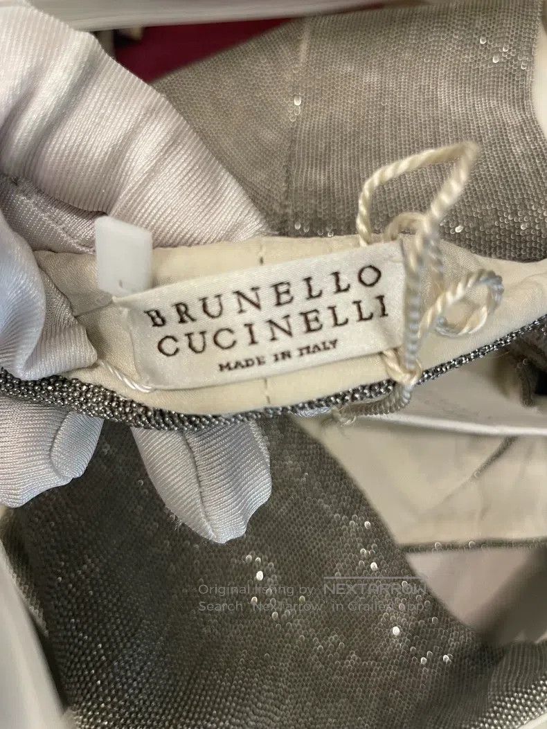 Brunello Cucinelli Brunello Cucinelli Ivory silver studded silk vest Size S / US 4 / IT 40 - 3 Thumbnail