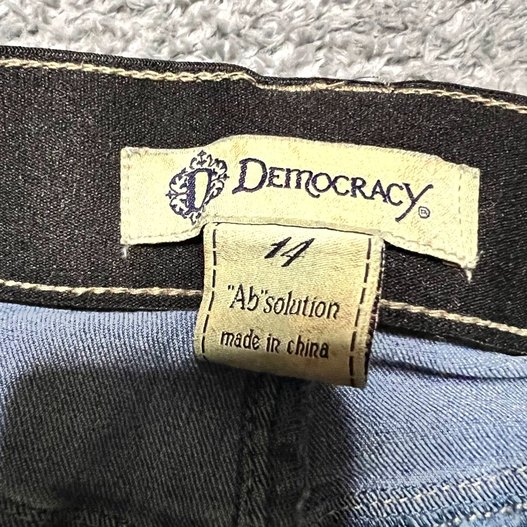 Vintage Democracy Jeans Womens Cropped Stretch Blue Denim Pants 14 (34x25) Plus Blue Denim Pants Womens Mens? Size 38" / US 16 / IT 52 - 5 Thumbnail