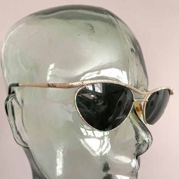 Paloma Picasso Vintage Paloma Picasso Gold Oval Cat Eye Sunglasses 🇩🇪 Size ONE SIZE - 6 Thumbnail