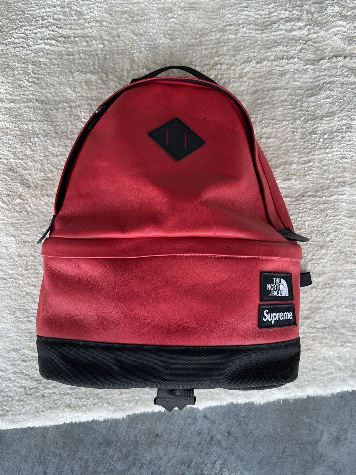 Supreme north face leather backpack clearance