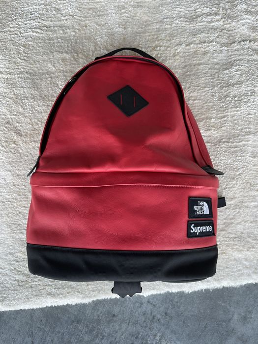 North face best sale supreme leather backpack