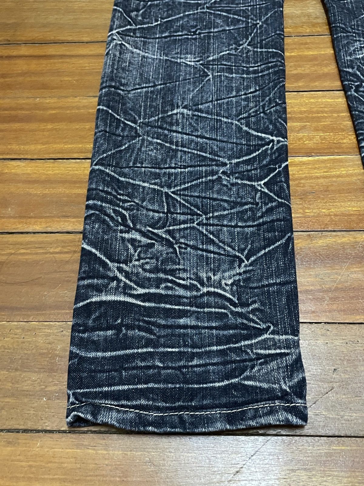 If Six Was Nine Very Rare Design Vintage Blow By Blue Distressed Jeans 2000s Size US 33 - 7 Thumbnail