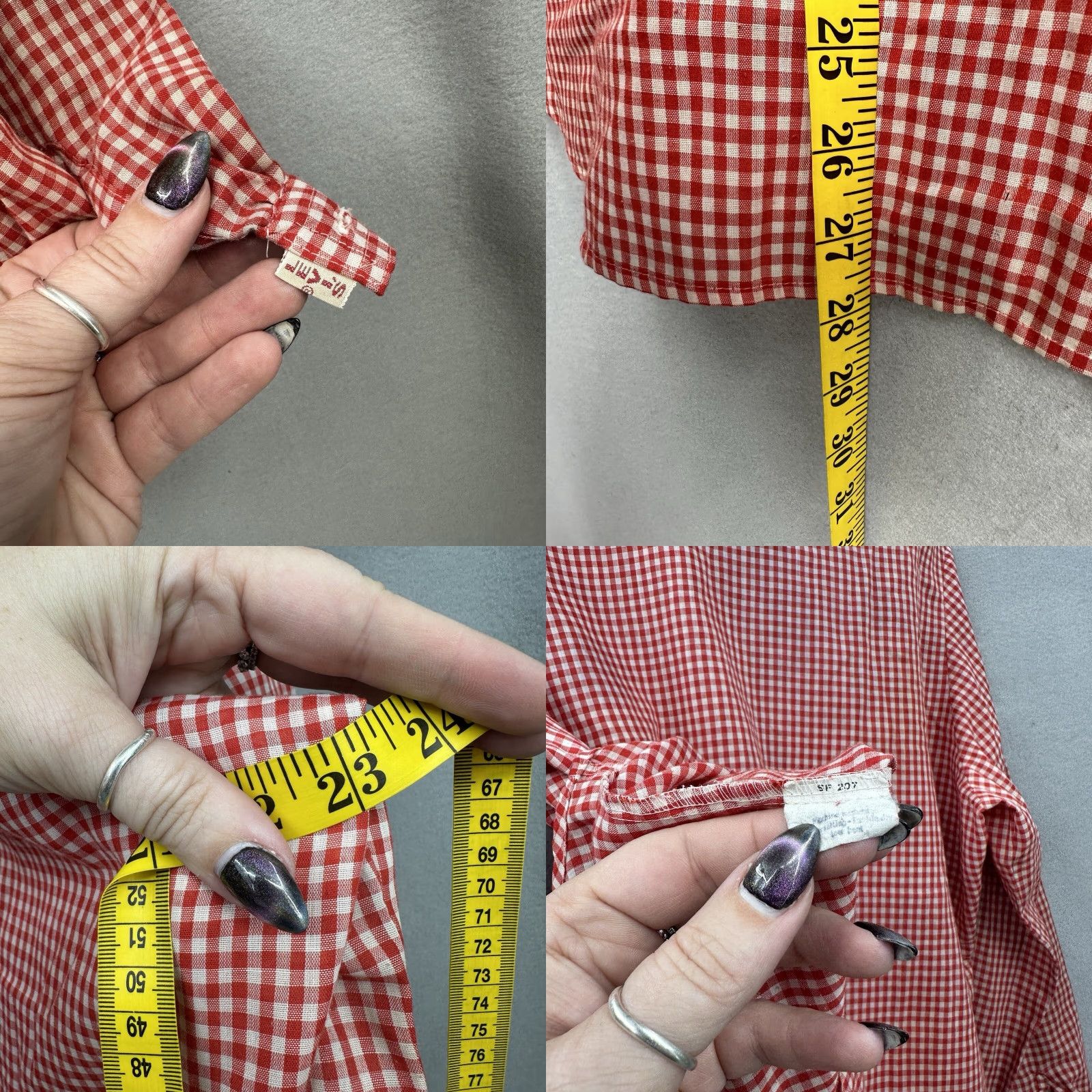Levi's VINTAGE Levi’s Shirt Womens L Big E 1980 USA Olympics Gingham Western Red M/L Size M / US 6-8 / IT 42-44 - 9 Thumbnail