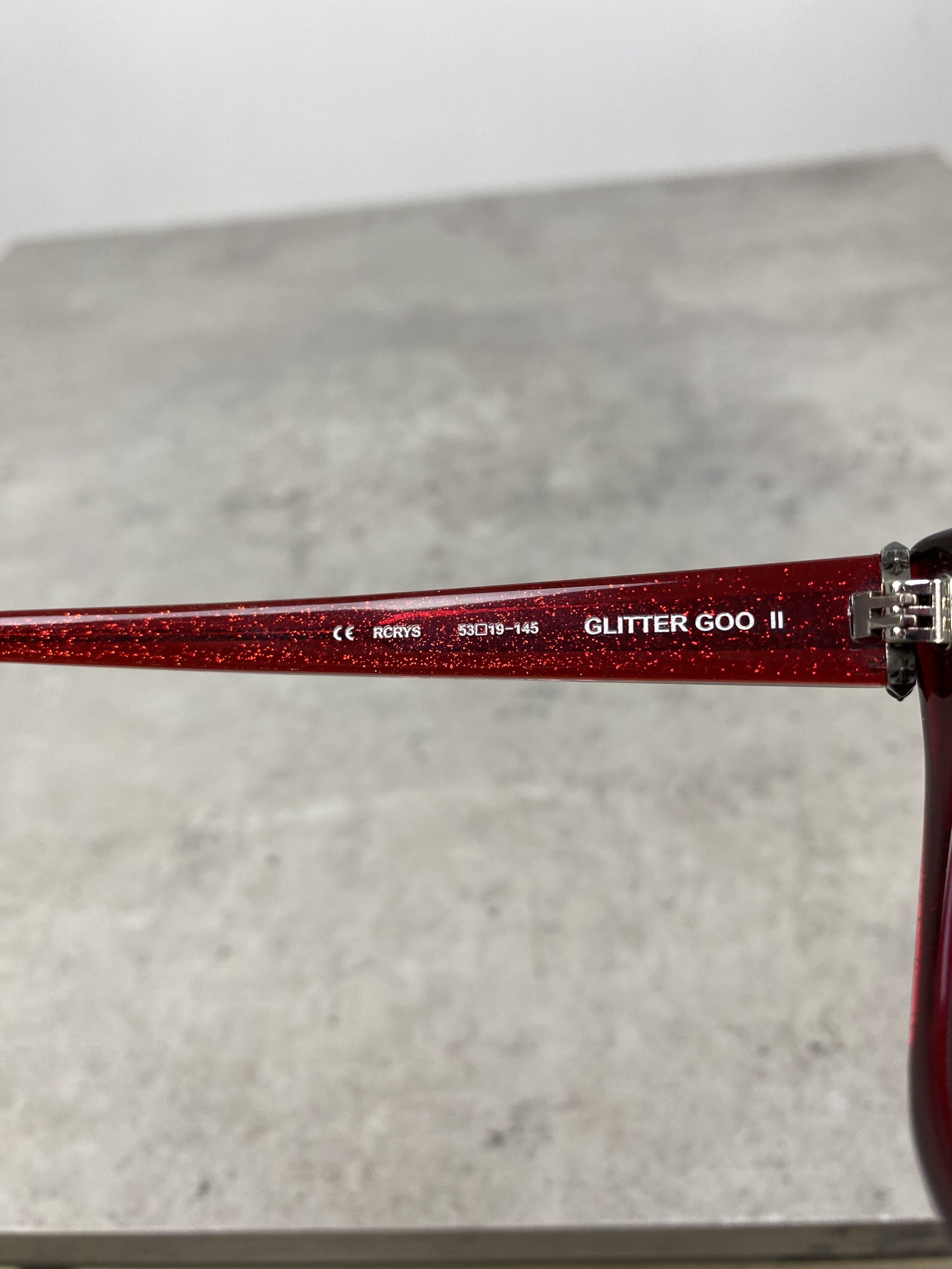 Chrome Hearts Chrome Hearts GLITTER GOO II RCRYS Sunglasses Red Size ONE SIZE - 11 Thumbnail