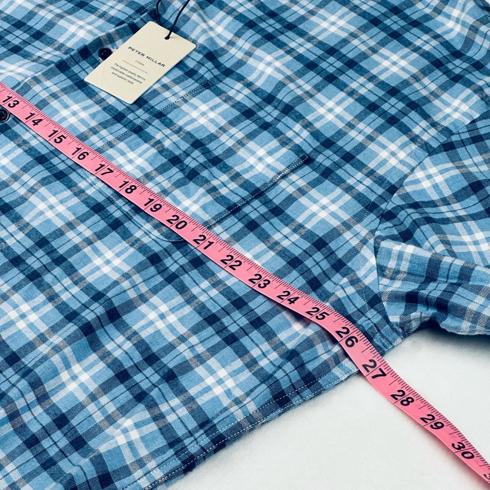 Peter Millar Peter Millar Men’s XL Blue Plaid Button Up L/S Shirt NEW Size US XL / EU 56 / 4 - 10 Thumbnail