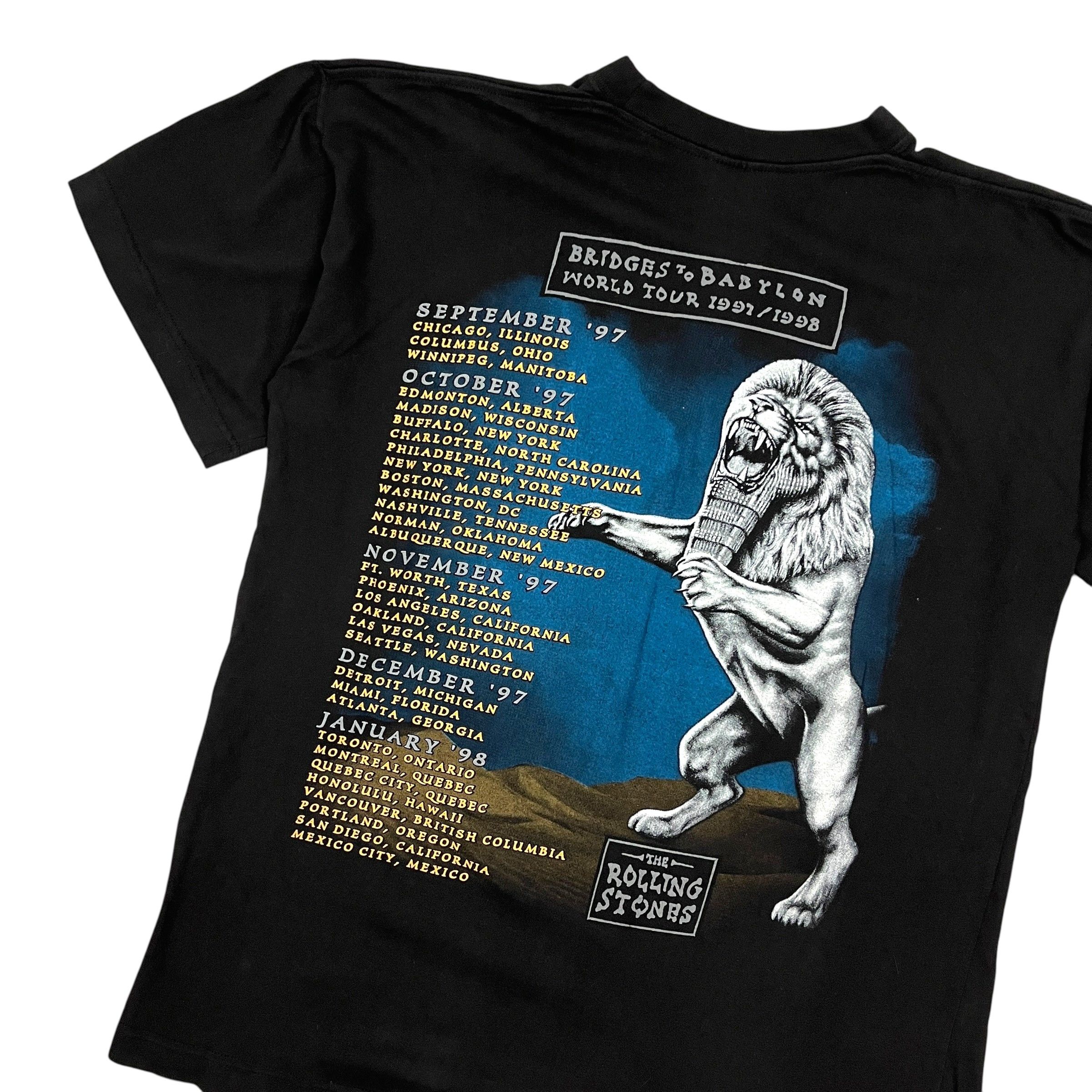 The Rolling Stones New 1997 The Rolling Stones Bridges To Babylon Tour Tee Size US L / EU 52-54 / 3 - 5 Thumbnail