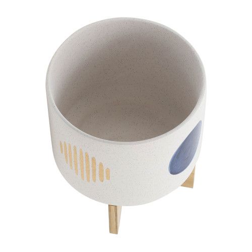 Designer × Homemade 10" FUNKY PLANTER W/ STAND, WHITE Size US L / EU 52-54 / 3 - 4 Thumbnail