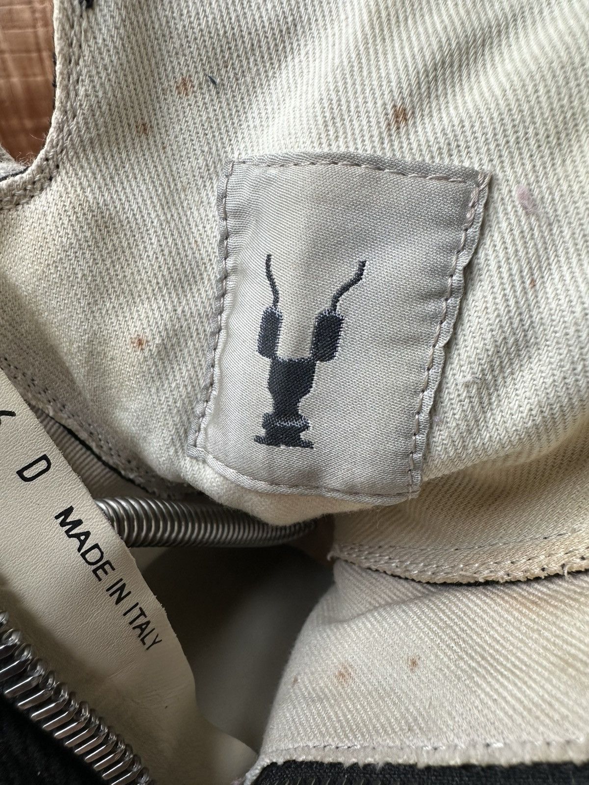 Rick Owens Rick Owens DRKSHDW Canvas Ramones Black Milk hightops Size US 6.5 / IT 36.5 - 17 Thumbnail