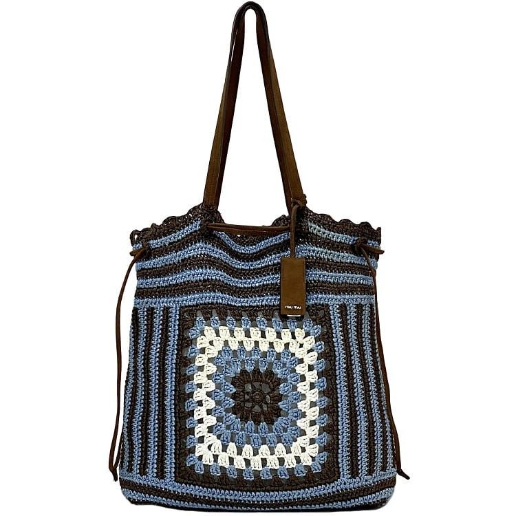 Miu Miu MIU MIU Tote Bag Neutrals Raffia Size ONE SIZE - 1 Thumbnail