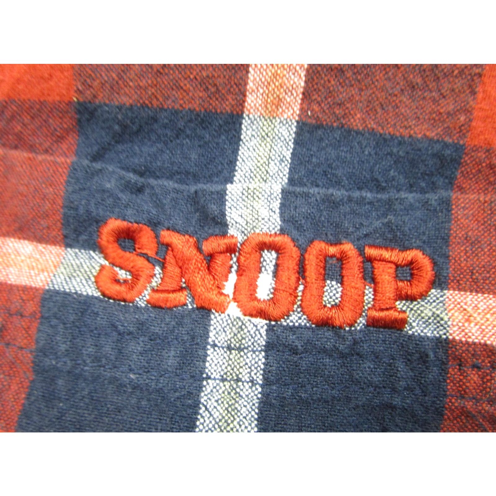 Vintage Snoop Dogg Shirt Mens 2XB Plaid Button Up Cotton Short Sleeve Embroidered SNOOP DOGG Navy Red Size US XXL / EU 58 / 5 - 5 Thumbnail