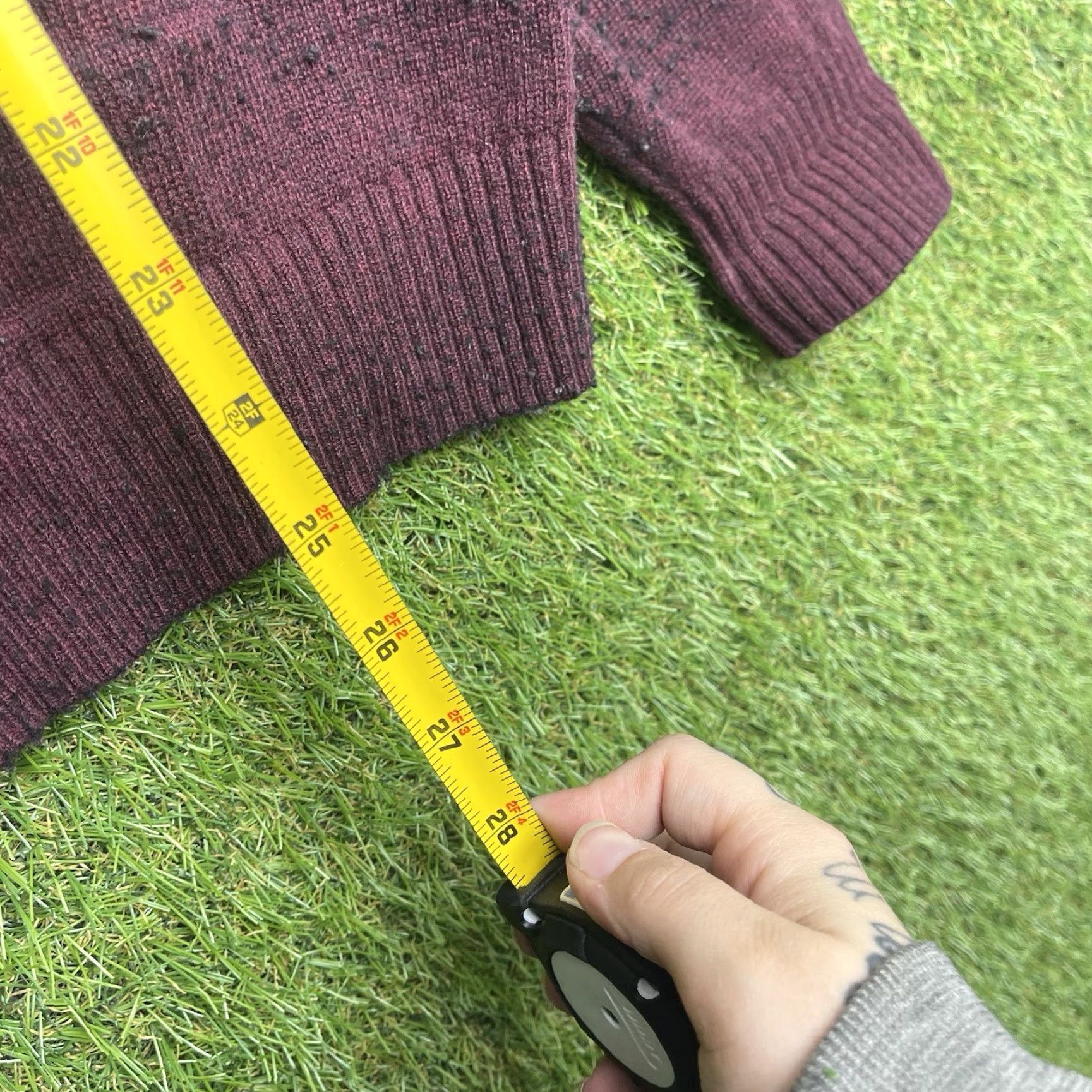 Vintage VINTAGE L.L. Bean Sweater Pullover Turtleneck Knit Mens Medium Maroon/Purple Lambswool 90s Preppy Knitwear Size US M / EU 48-50 / 2 - 6 Thumbnail