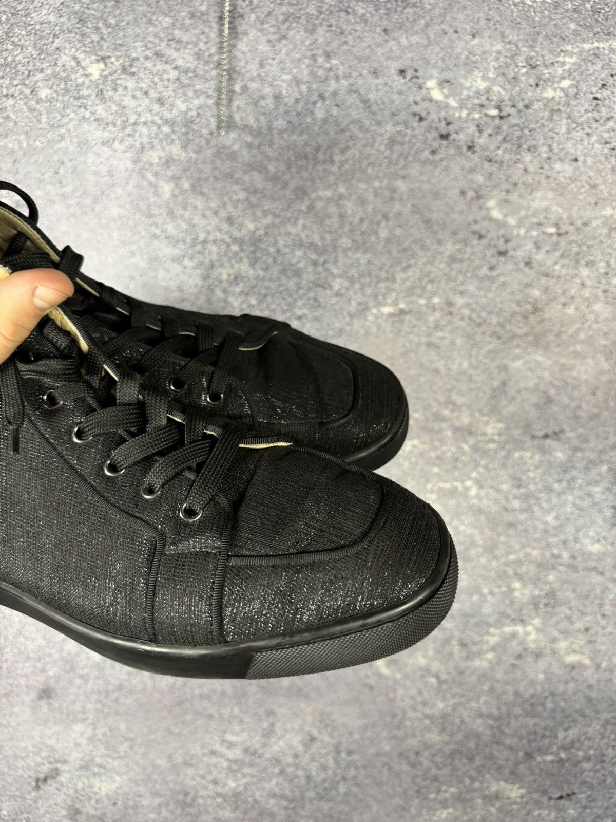 Christian Louboutin Christian Louboutin 43 1/2 sneaker sneakers high top black Size US 10.5 / EU 43-44 - 9 Thumbnail
