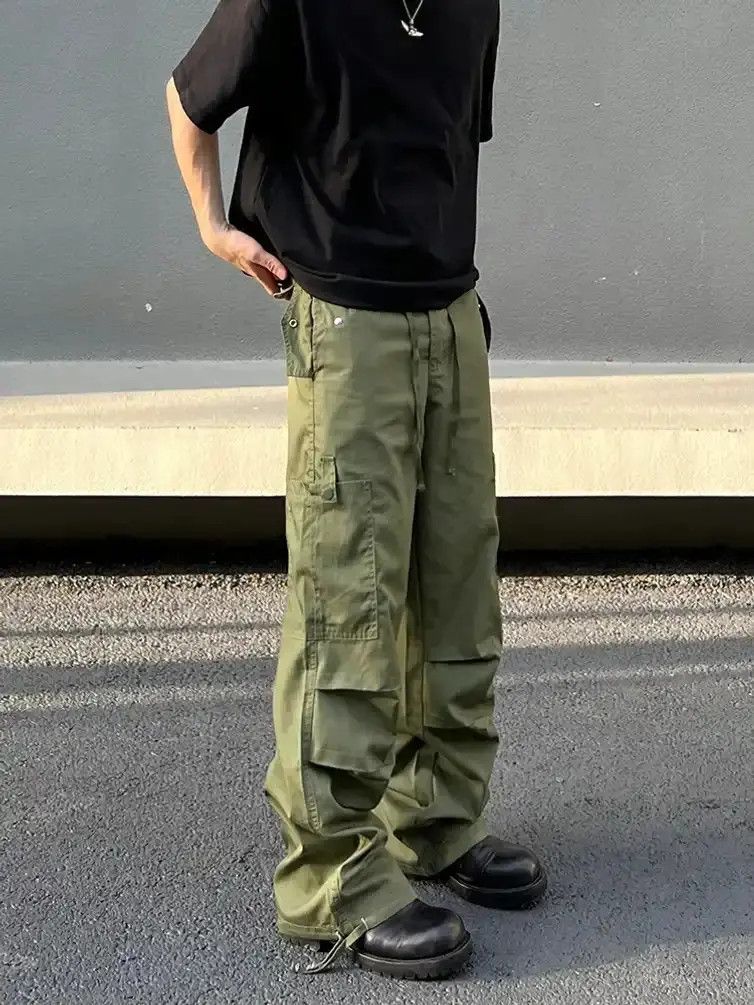 Designer × Japanese Brand × Vintage baggy pleated military cargo pants Size US 34 / EU 50 - 1 Thumbnail