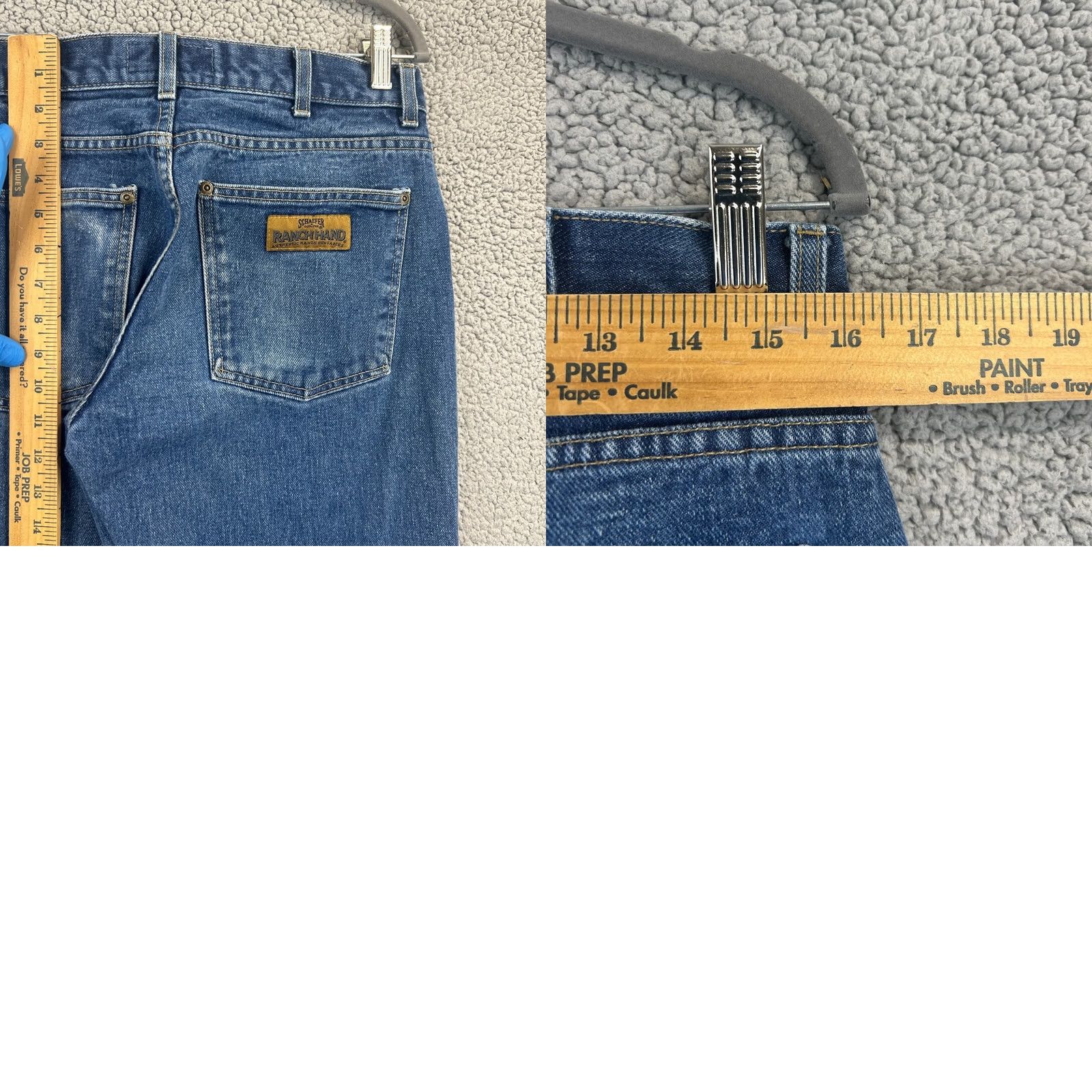 Vintage Schaefer Outfitter Jeans 32 X 38 USA Style 1800 Blue Denim 5-Pocket Straight Regular Size US 32 / EU 48 - 8 Thumbnail