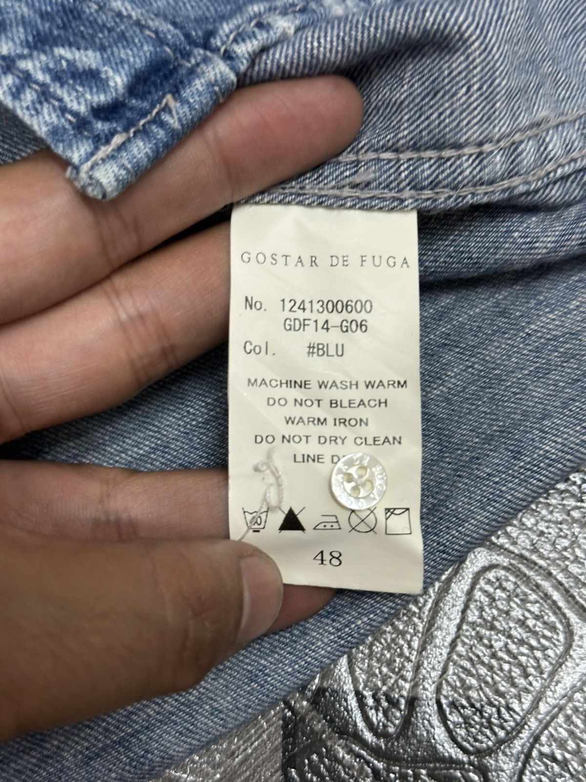 GOSTAR DE FUGA Gostar De Fuga Japan Denim Acid Wash Button Up Shirt Size US M / EU 48-50 / 2 - 7 Thumbnail