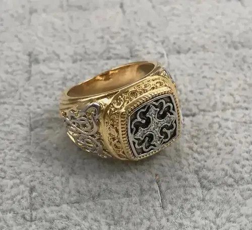 Jewelry × Vintage Punk Carved Pattern Rings Size ONE SIZE - 1 Thumbnail