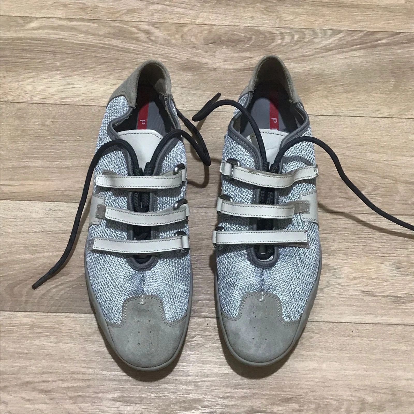 Prada Prada Womens Sneaker Americas Cup Silver Lace Up Shoes 6,5US Size US 6.5 / IT 36.5 - 5 Thumbnail