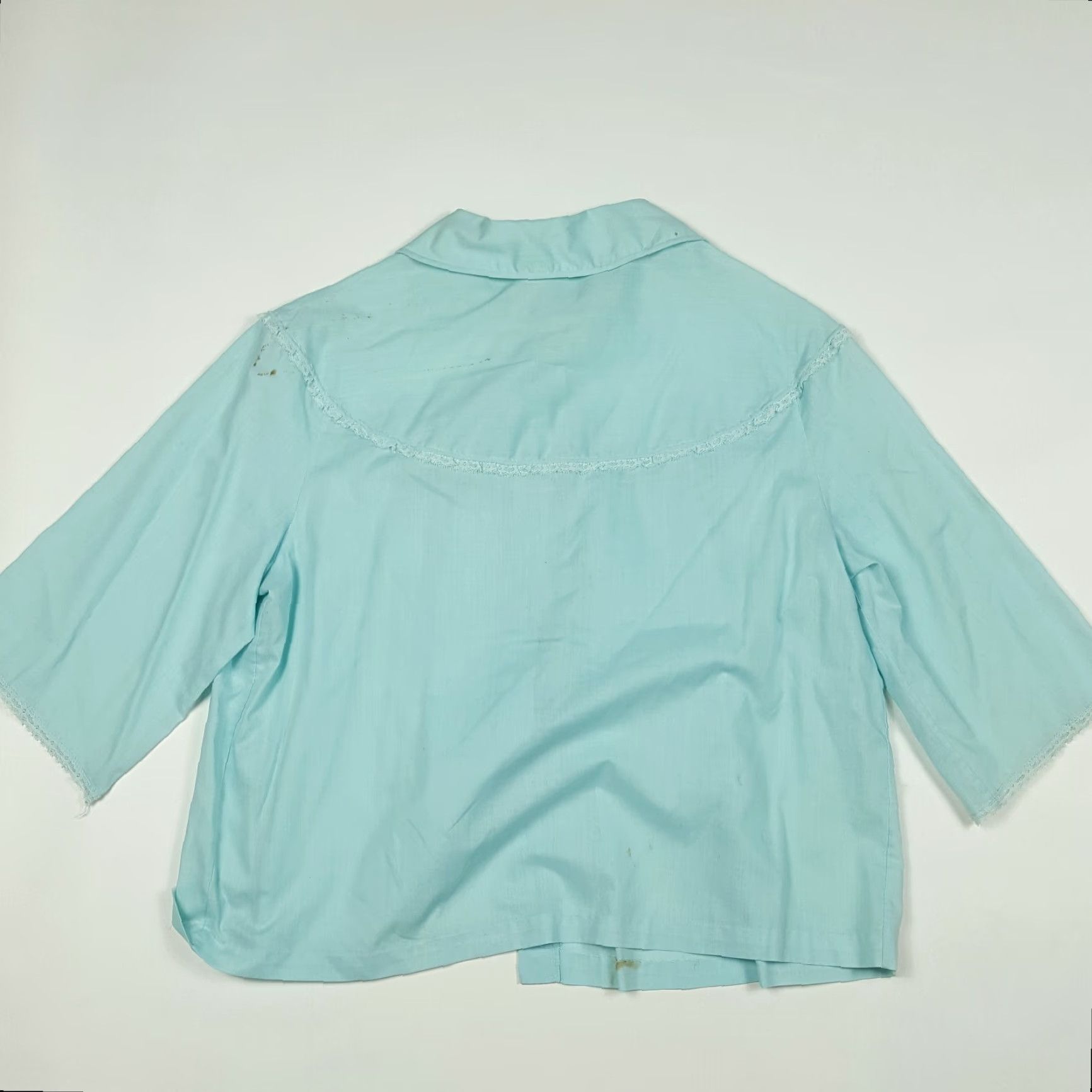 Sears VINTAGE Sears Blue Night Shirt Collared 3/4 Sleeve Women’s Size M 36 Nightwear 60s 70s 80s Womens Size M / US 6-8 / IT 42-44 - 6 Thumbnail