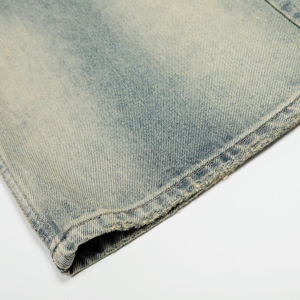 Jean Men's casual punk distressed tie-dye washed gradient jeans Size US 32 / EU 48 - 6 Thumbnail
