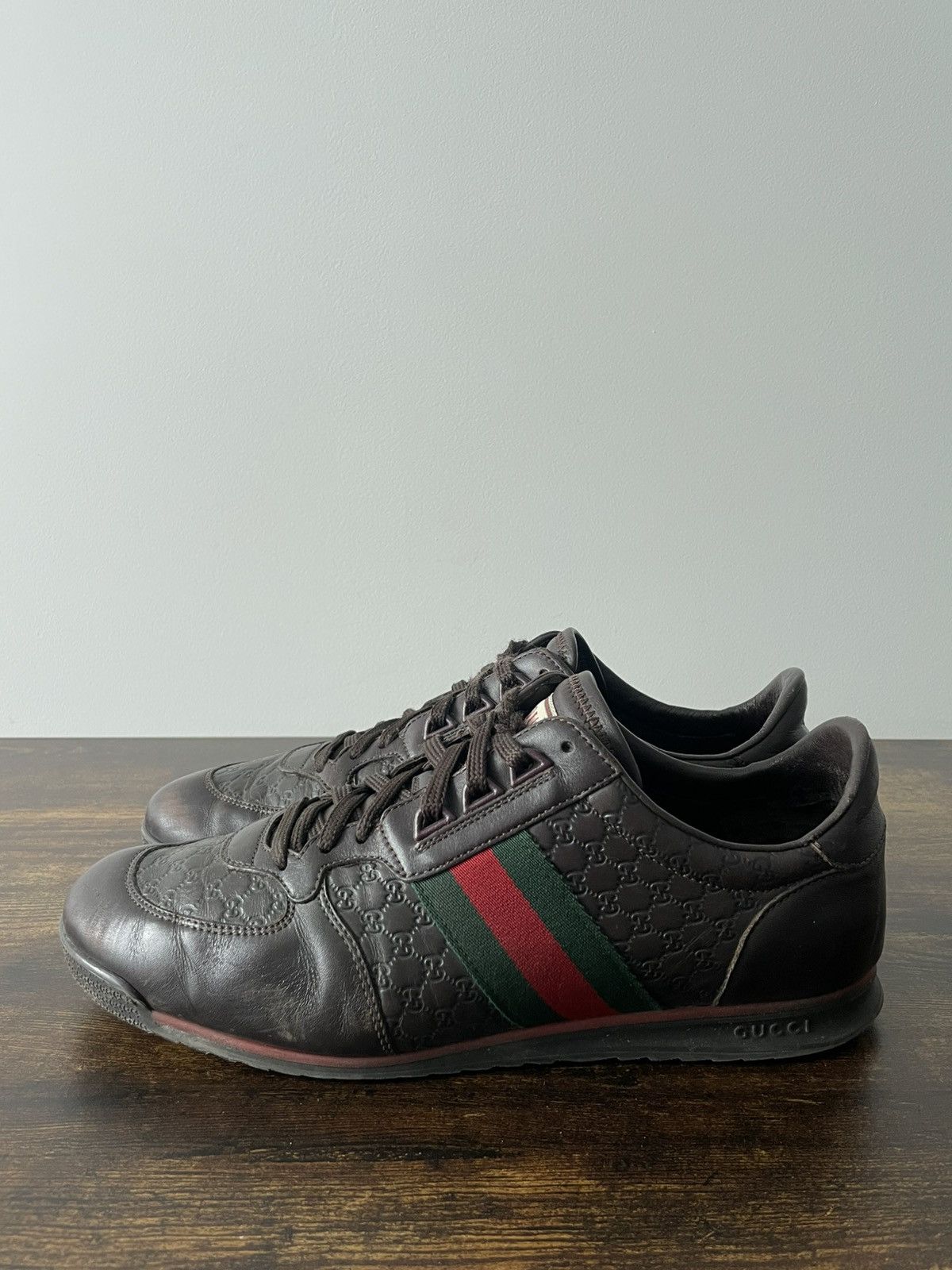 Gucci Gucci Brown Monogram GG Leather Shoes Size US 9 / EU 42 - 2 Thumbnail