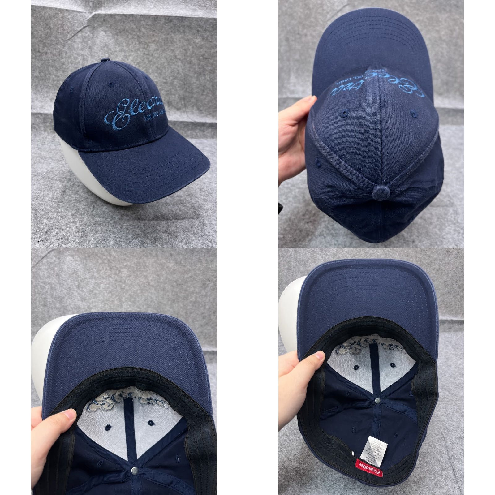 Vintage Electra Hat Cap Baseball Unisex Adults M Blue Cotton Spandex Twill Stretch Lightweight Casual 90s Beach Theme Mens Women Size ONE SIZE - 8 Thumbnail