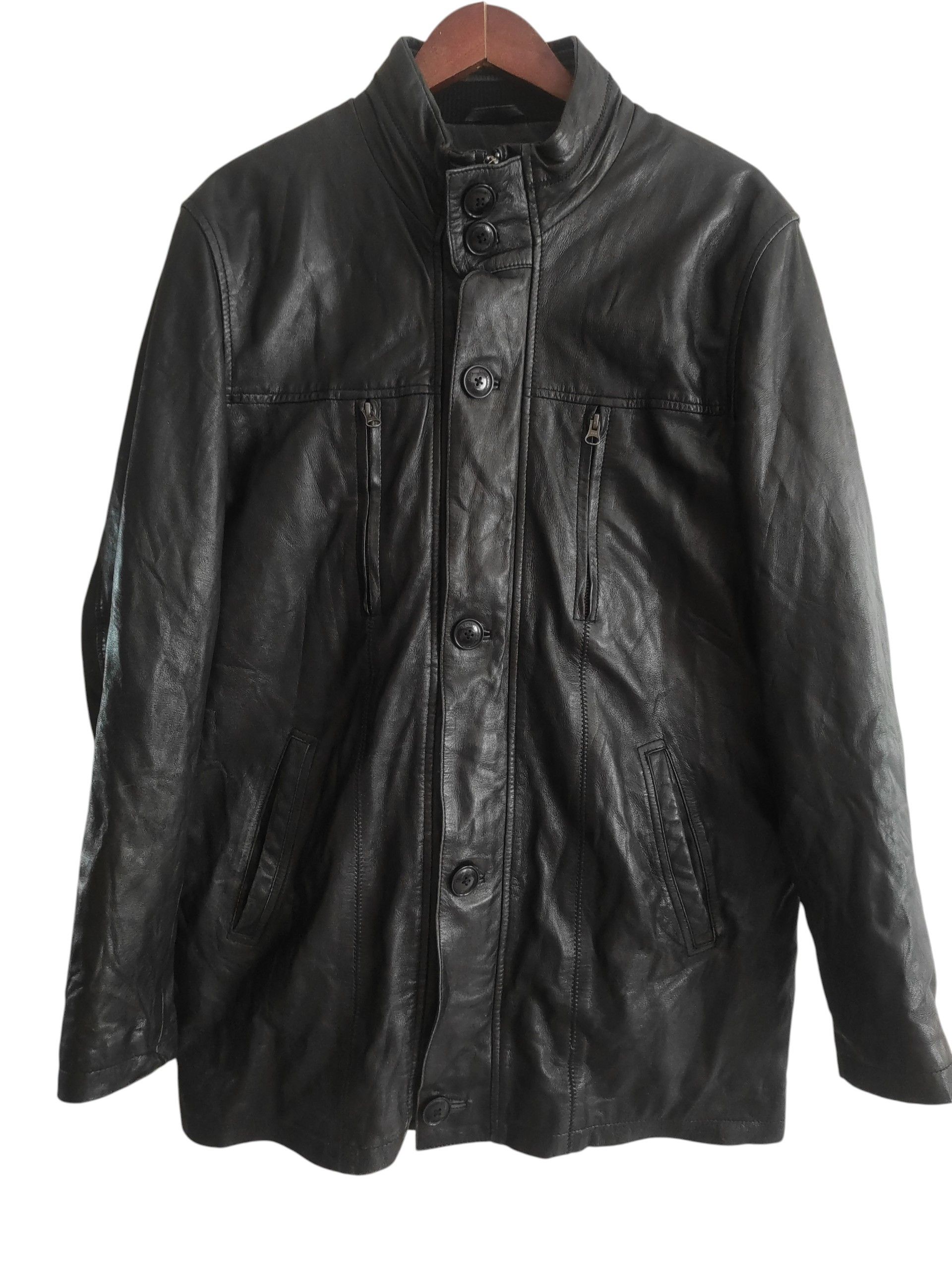 Genuine Leather Giorgio Paris Lamp Skin Soft Leather Moto Jacket Size L Size US L / EU 52-54 / 3 - 1 Thumbnail