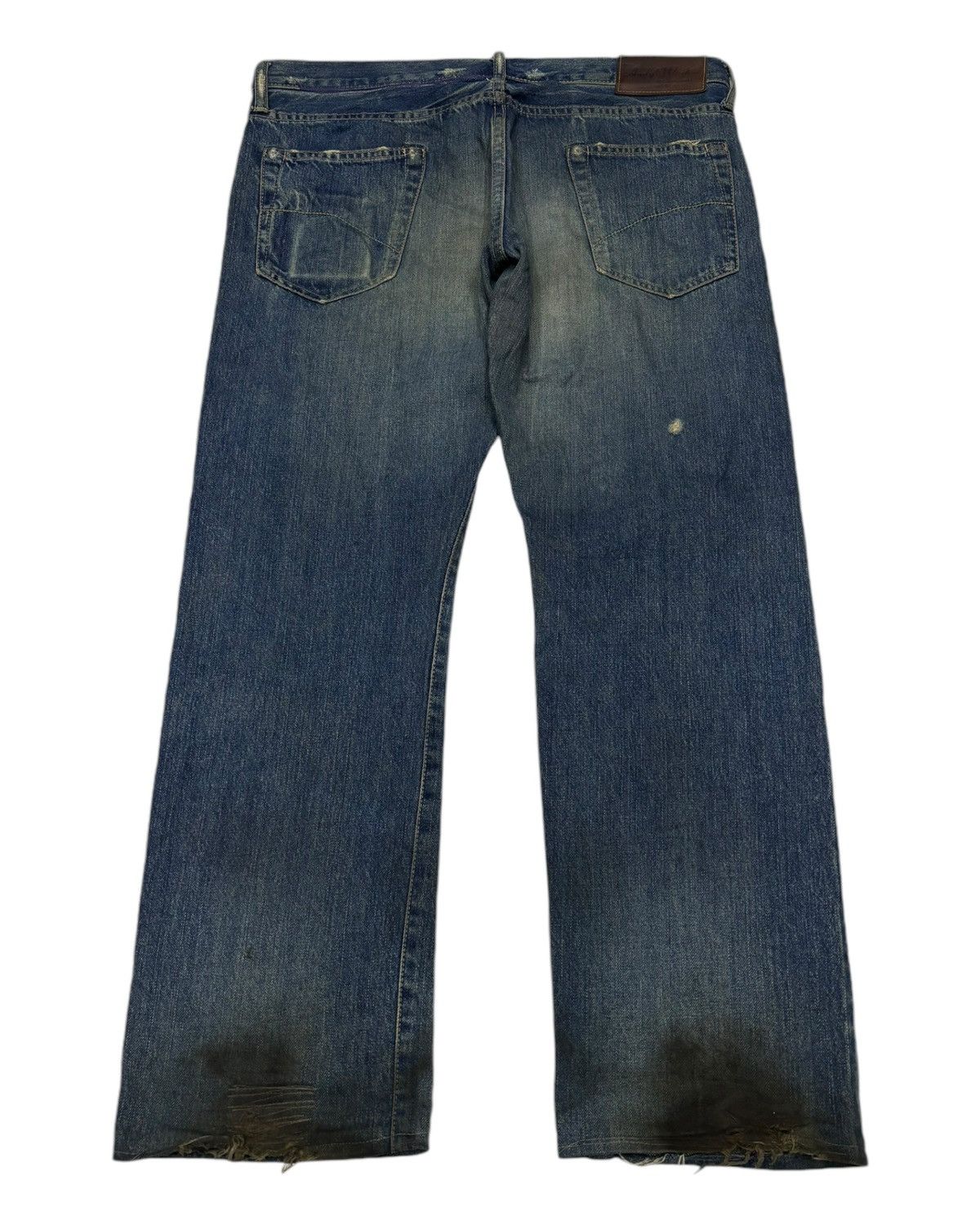 Andy Warhol × Hysteric Glamour 🔥HYSTERIC GLAMOUR X ANDY WARHOL SELVEDGE JEANS DISTRESSED Size US 34 / EU 50 - 2 Thumbnail