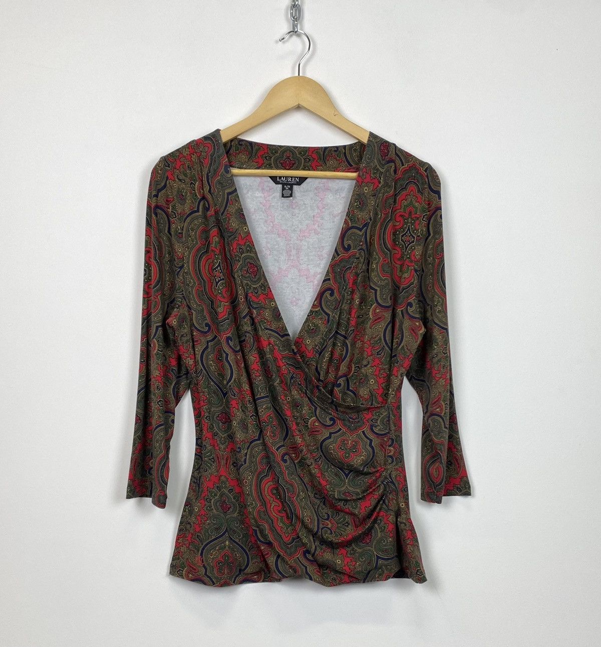 Lauren Ralph Lauren LRL Lauren Ralph Lauren Paisley Blouse Top Ladies Size XL Size XL / US 12-14 / IT 48-50 - 1 Thumbnail