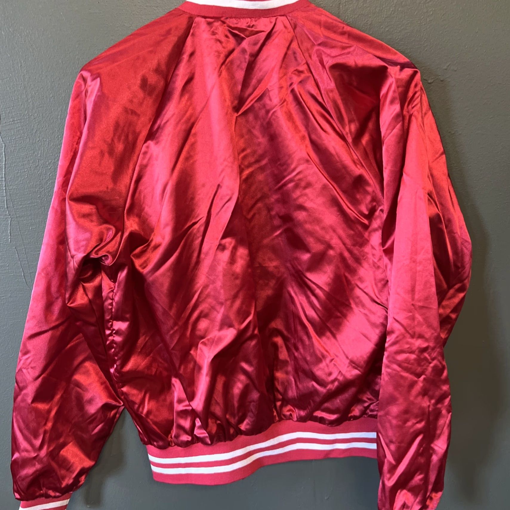 Vintage VINTAGE Jacks Surfboards Red Satin Jacket Mens M Size Snap Button Nylon Outer Shell Satin Jacket Red Mens M 90s? Size US M / EU 48-50 / 2 - 4 Thumbnail