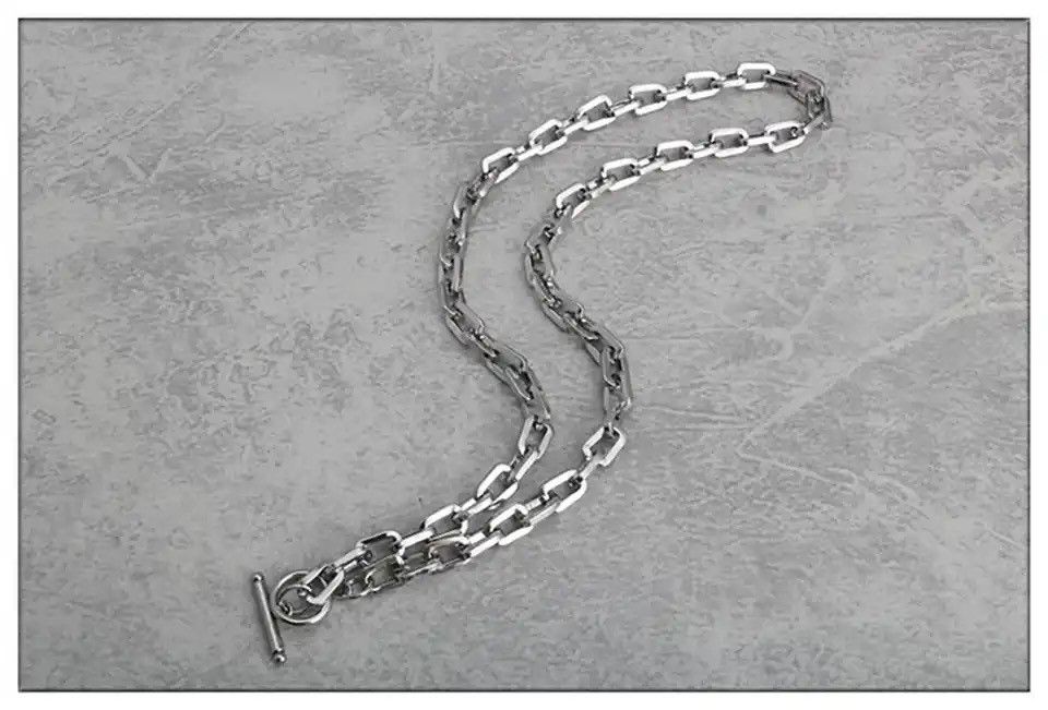 Jewelry × Vintage Long Square OT Buckle Stainless Steel Batch Angle O Word Size ONE SIZE - 3 Thumbnail