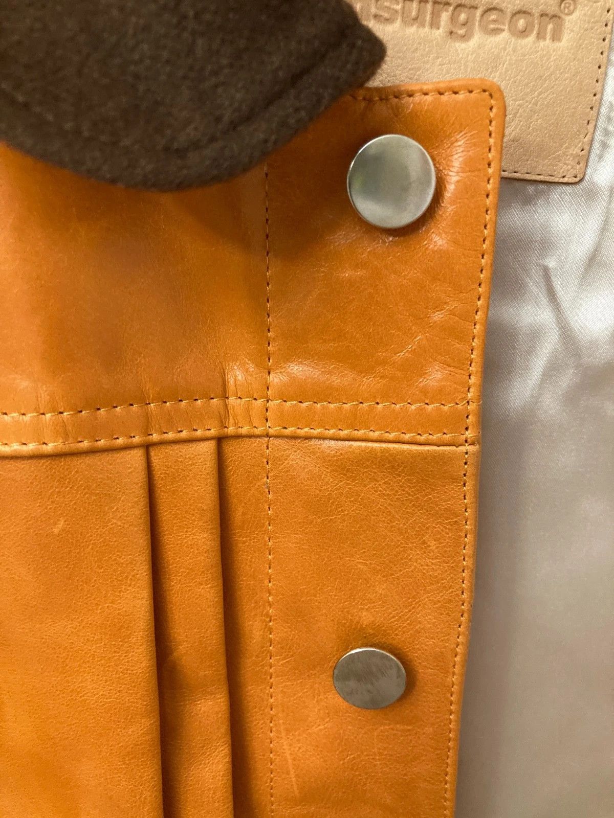 clothsurgeon Leather Jacket Orange Medium/Large Made in England Size US M / EU 48-50 / 2 - 21 Thumbnail