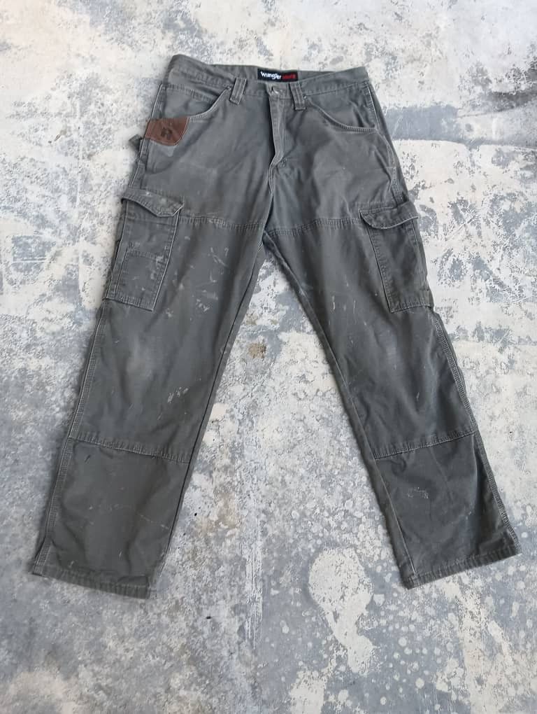 Vintage × Wrangler Wrangler Riggs work wear double knee paint splatter pants Size US 33 - 1 Thumbnail