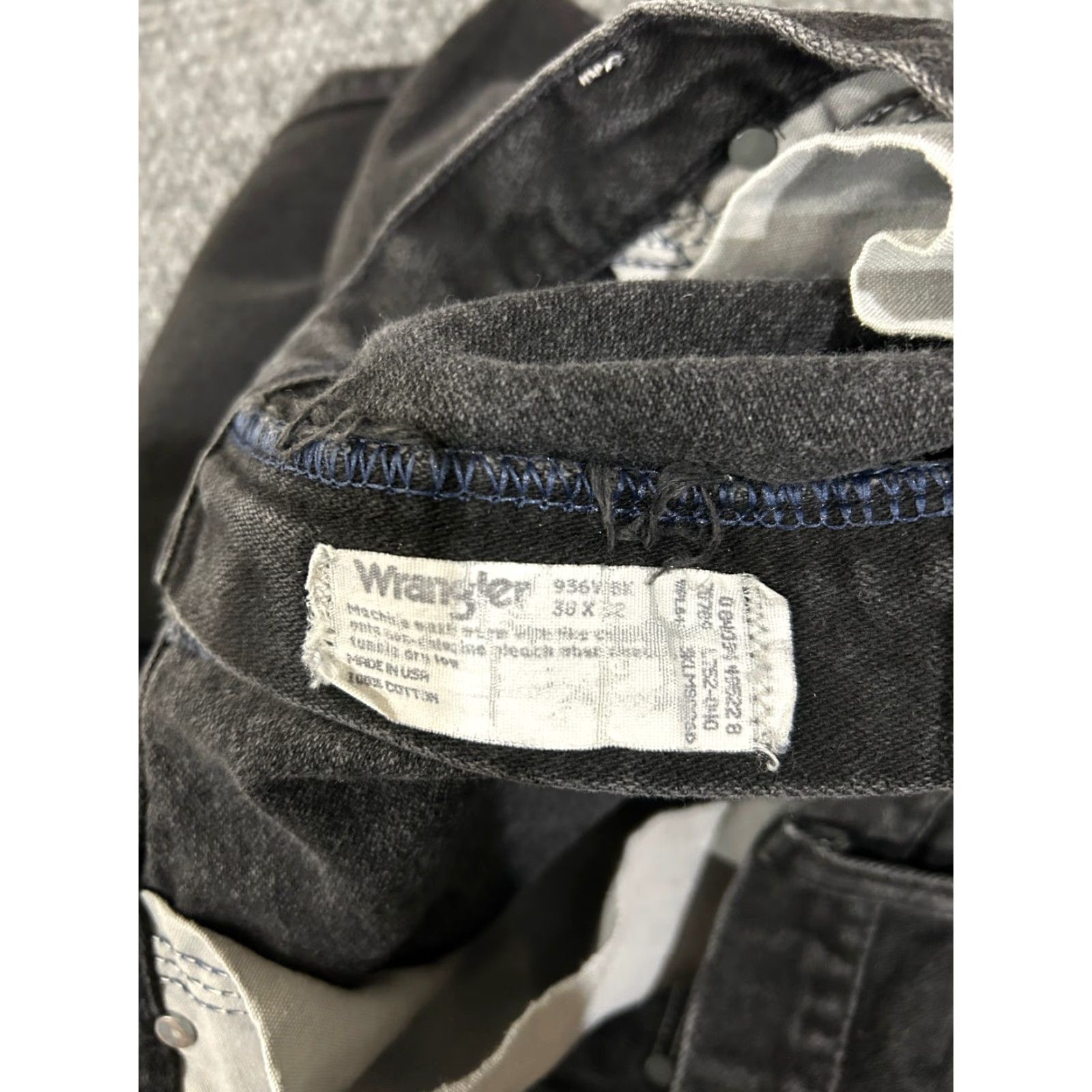 Wrangler Wrangler Jeans Mens 38x32 Black Regular Fit Straight Denim Classic Western Jeans Size US 38 / EU 54 - 5 Thumbnail