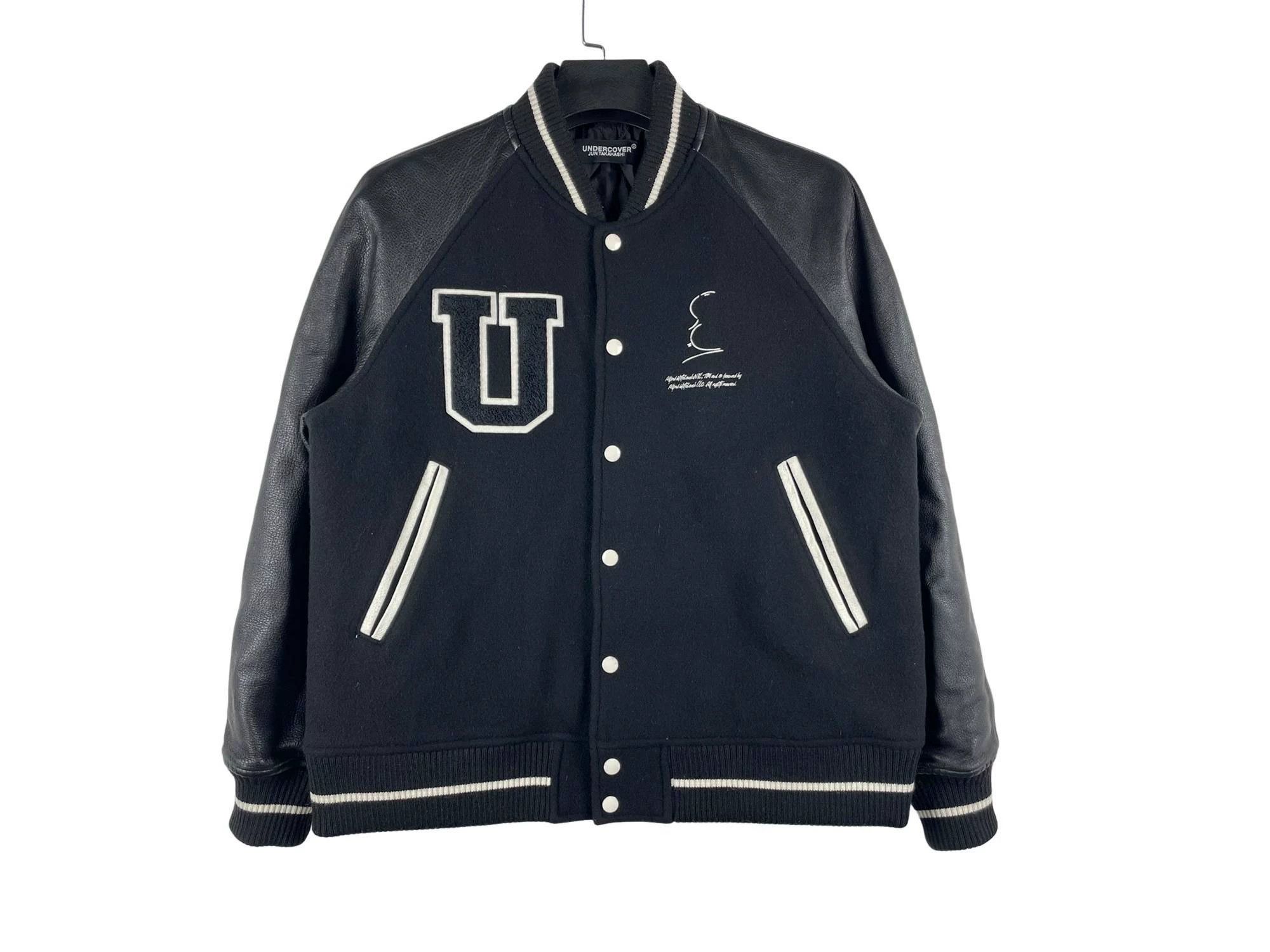 Undercover Undercover Hitchcock 22AW Leather-Sleeve Wool Baseball Jkt Size US M / EU 48-50 / 2 - 1 Thumbnail