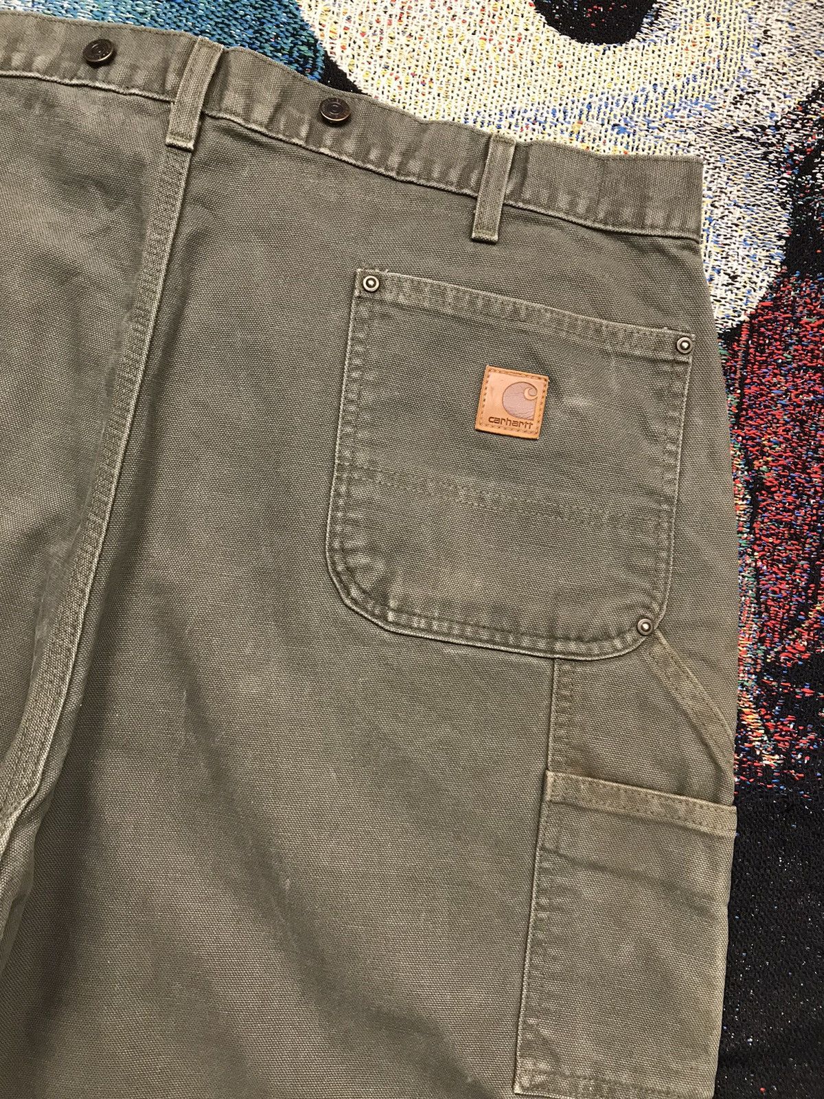 Carhartt Vintage Carhartt B136 MOS dusty double knee workwear denim Size US 42 / EU 58 - 15 Thumbnail