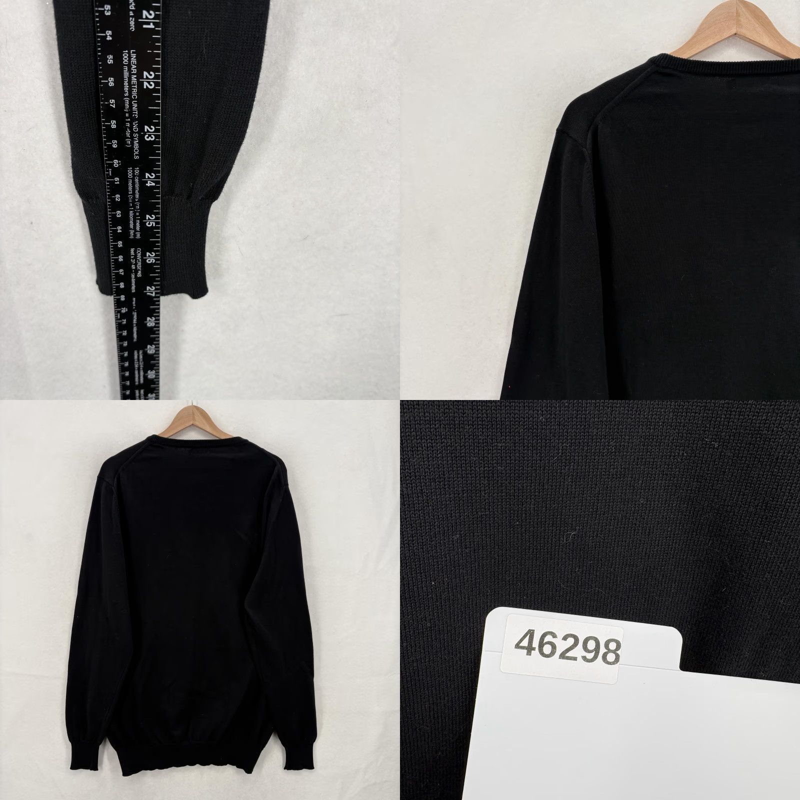 CO Collars & Co Sweater Mens 2XL Black Egyptian Cotton Crewneck Pullover Knit NWT Size US XXL / EU 58 / 5 - 8 Thumbnail