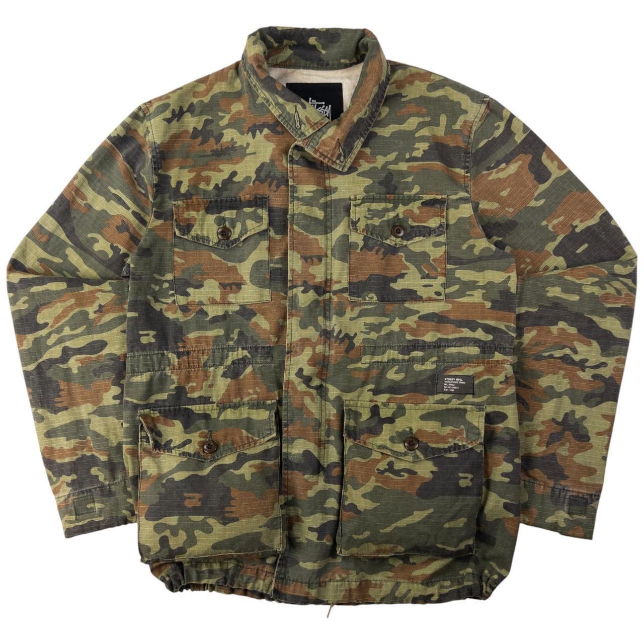 Stussy Vintage Stussy Camo Zip Up Cargo Jacket Size M | Grailed 