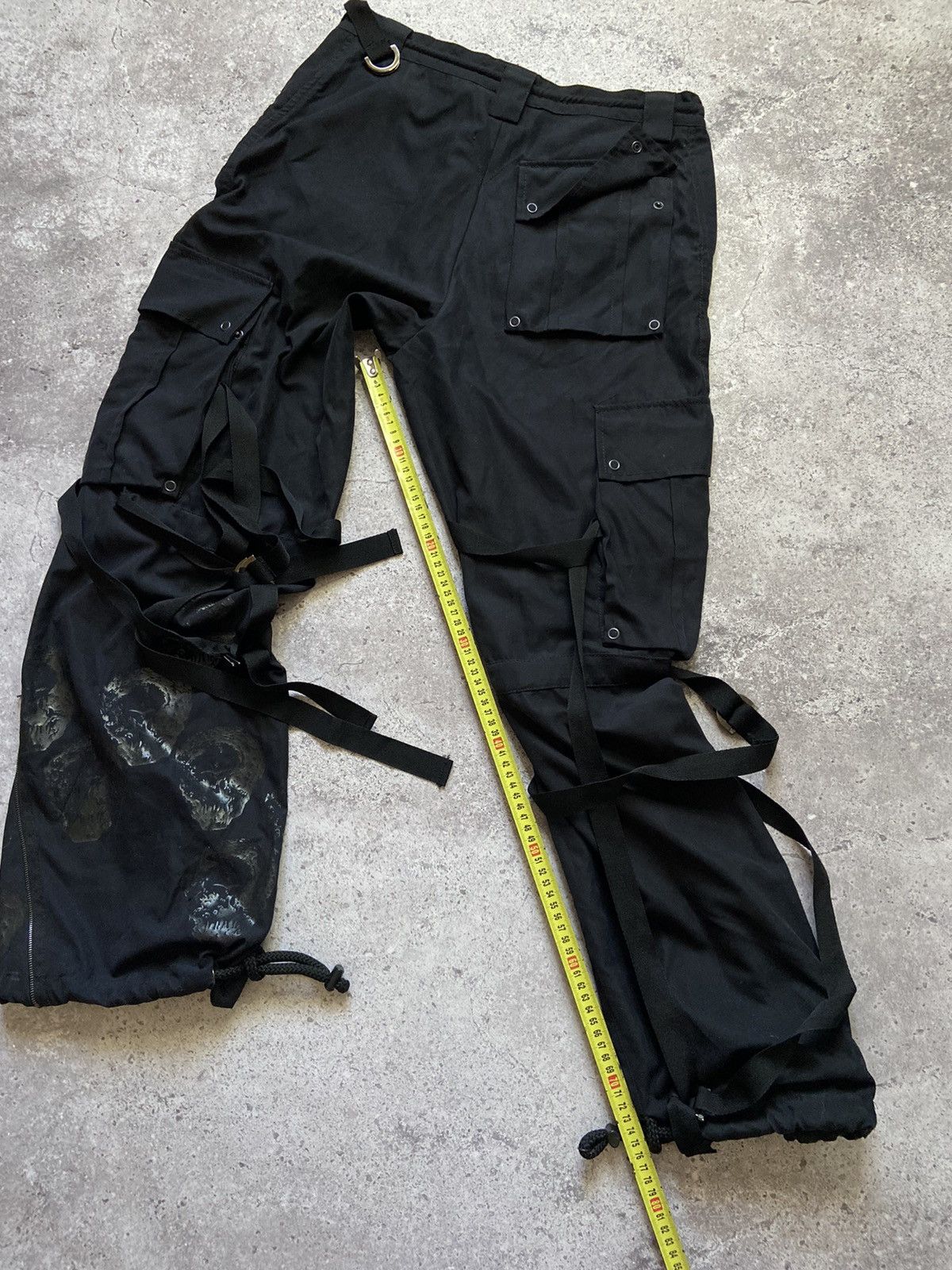 Japanese Brand Exotic Voyage Skull Logo Cargo Bondage Pants Italy Size US 30 / EU 46 - 13 Thumbnail
