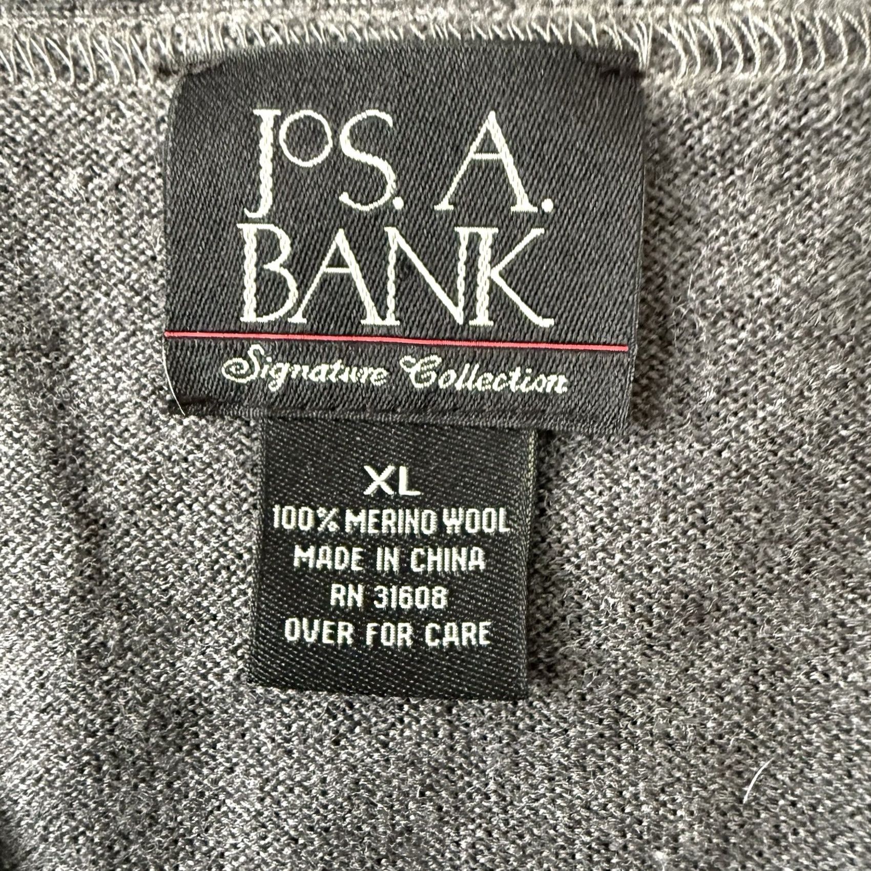 Jos. A. Bank Jos. A. Bank Cardigan Sweater Mens XL Gray 100% Merino Wool Lightweight Pockets V-Neck Button Regular Fit Size US XL / EU 56 / 4 - 2 Thumbnail