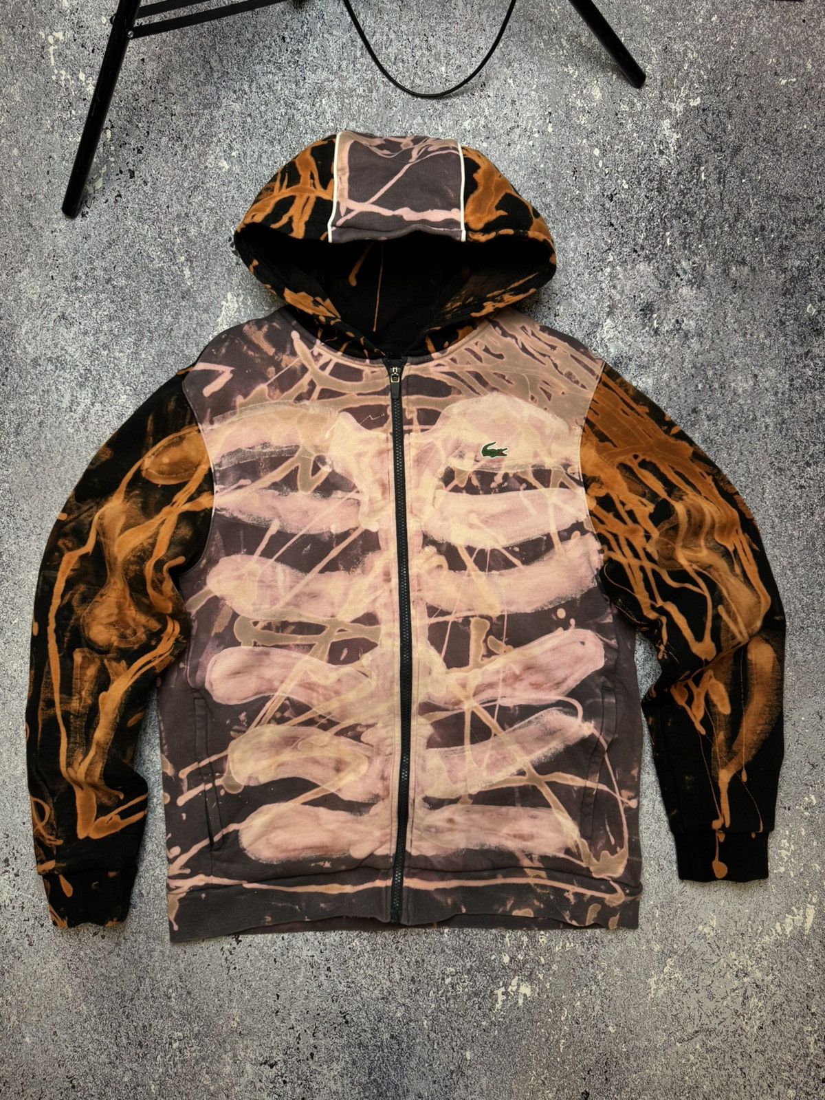 Lacoste CRAZY CUSTOM SKELETON LACOSTE ZIP HOODIE Size US L / EU 52-54 / 3 - 5 Thumbnail