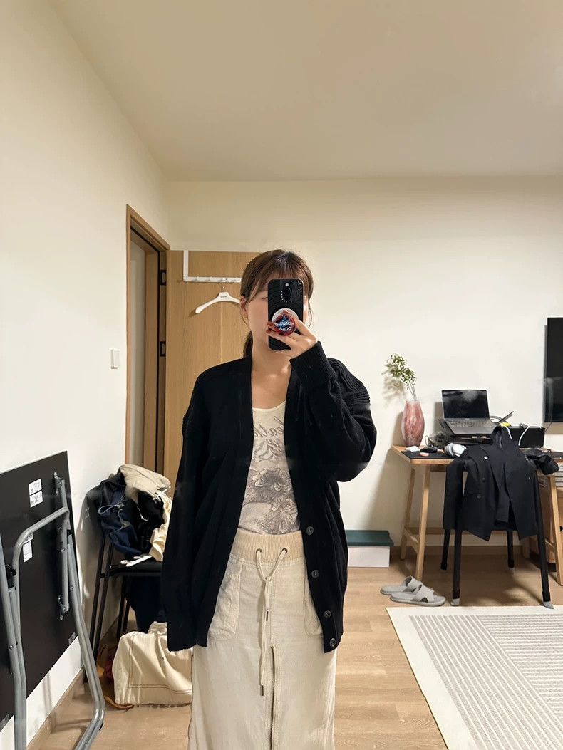 Issey Miyake issey miyake Black wool cardigan 2505-Nextarrow Size S / US 4 / IT 40 - 1 Thumbnail