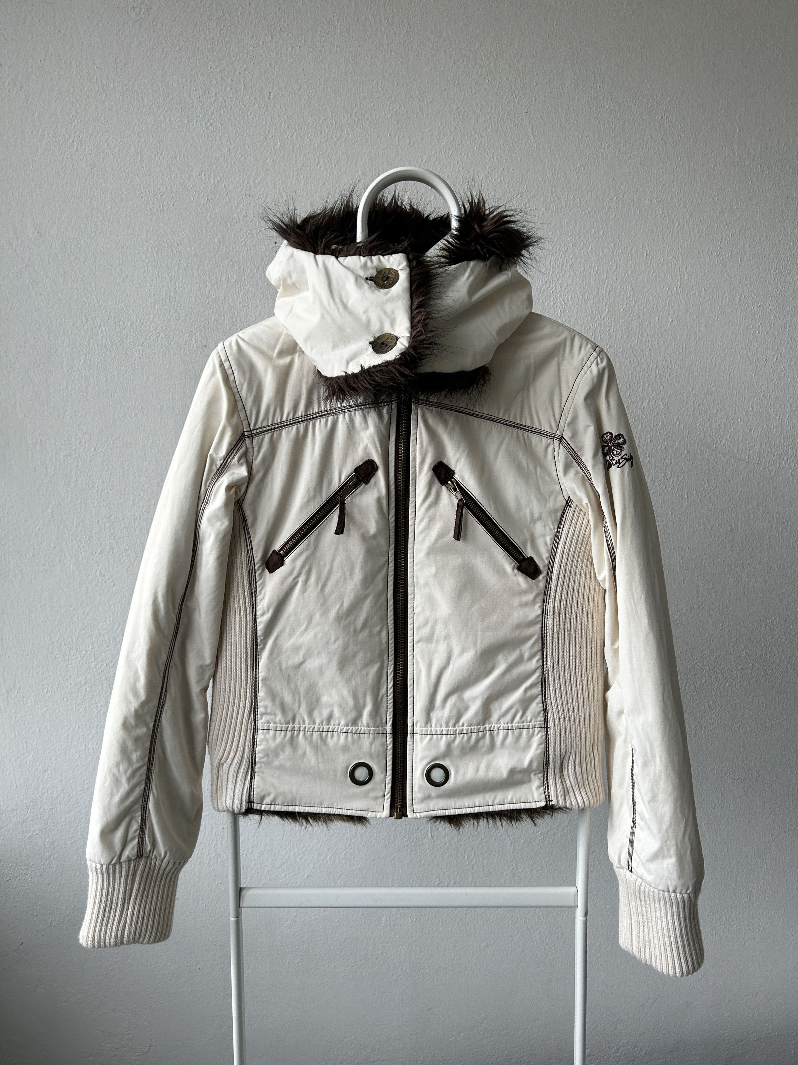 Miss Sixty Archive y2k Miss Sixty faux fur lined hooded bomber Size XL / US 12-14 / IT 48-50 - 3 Thumbnail