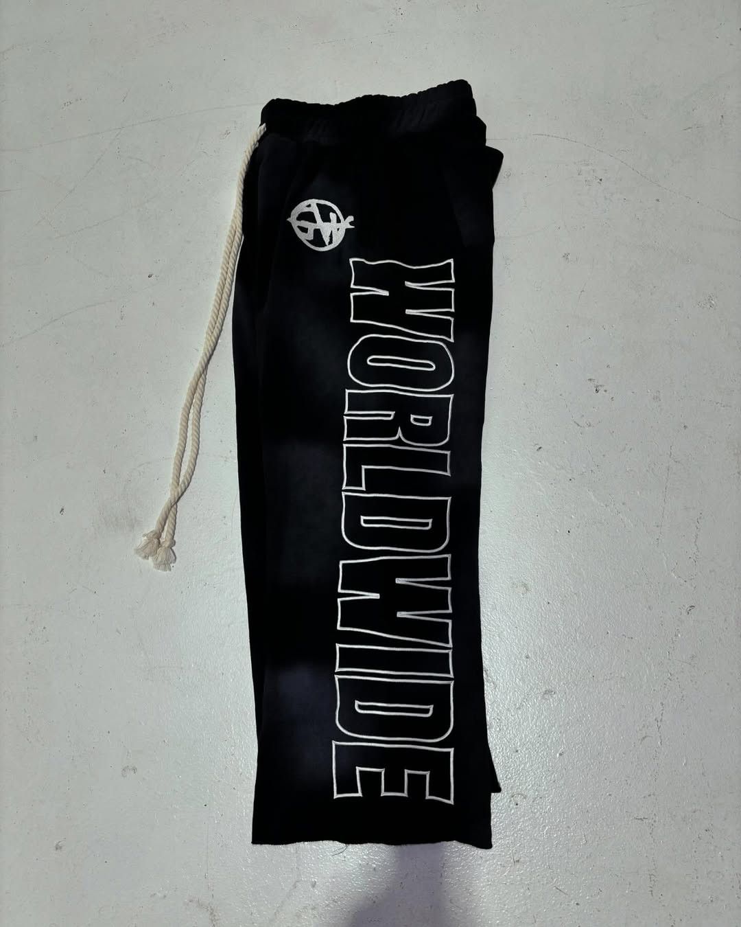 Japanese Brand × Vintage Baggy Worldwide Elastic Waist Baggy Sweatpants Size US 34 / EU 50 - 3 Thumbnail