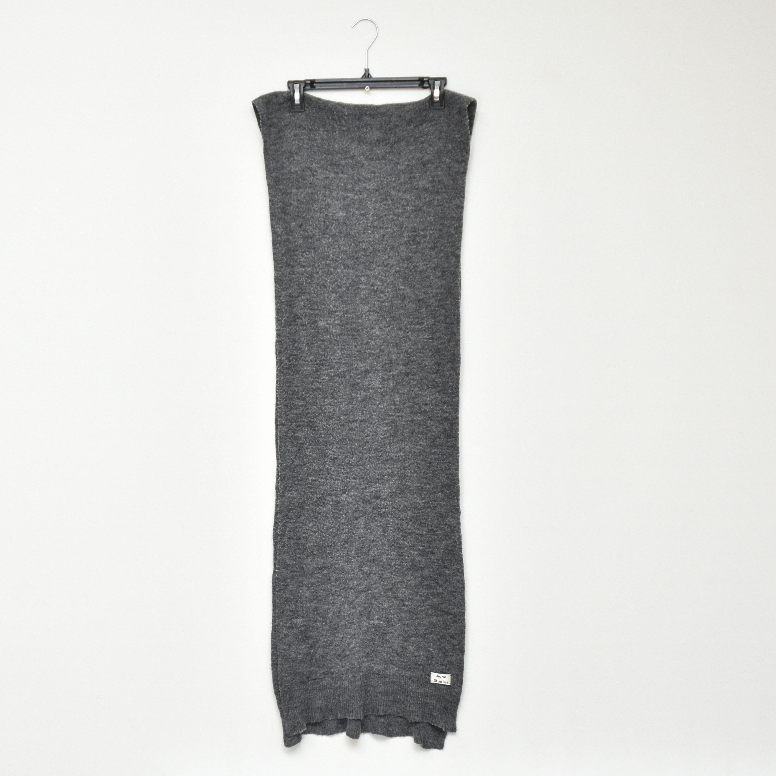 Acne Studios 🔥 Acne Studios Virgin Wool Scarf Gray Unisex Big Size Size ONE SIZE - 5 Thumbnail