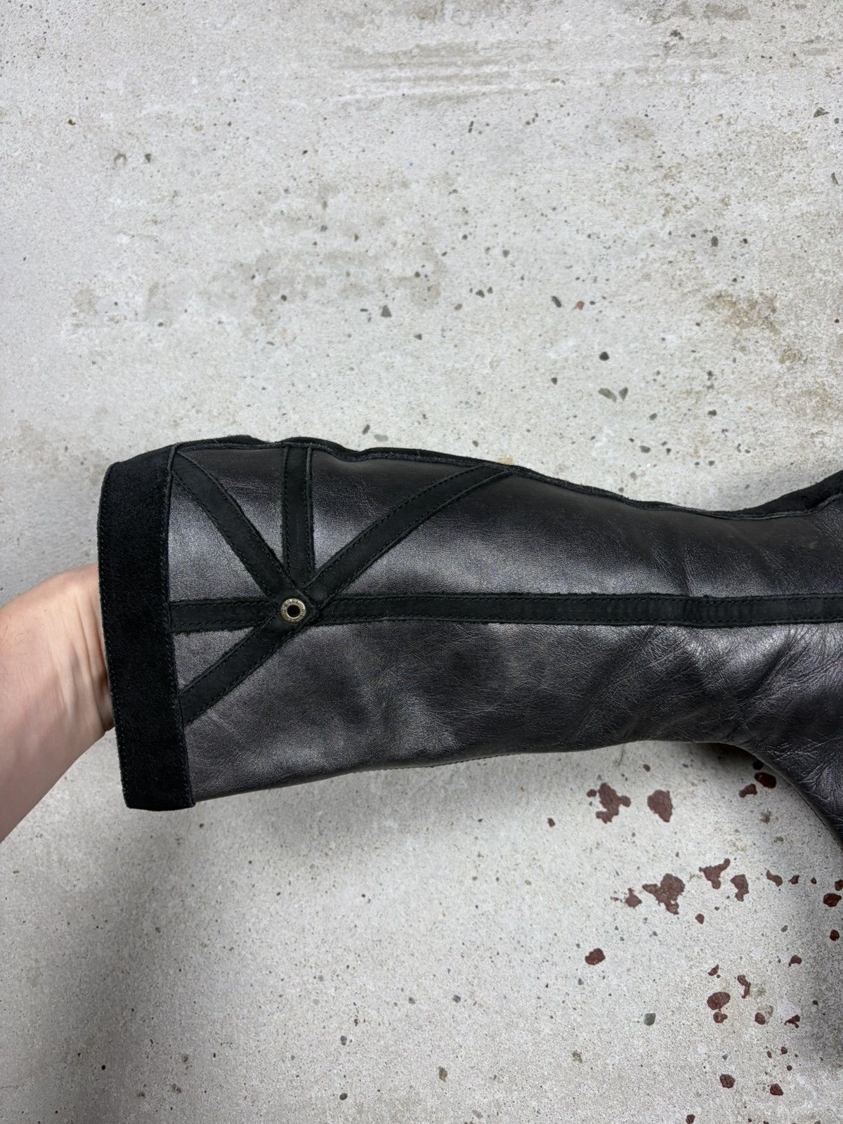 Diesel Vintage 2000s Diesel Black Cow Leather Archive Moto Boots Size US 8.5 / IT 38.5 - 12 Thumbnail
