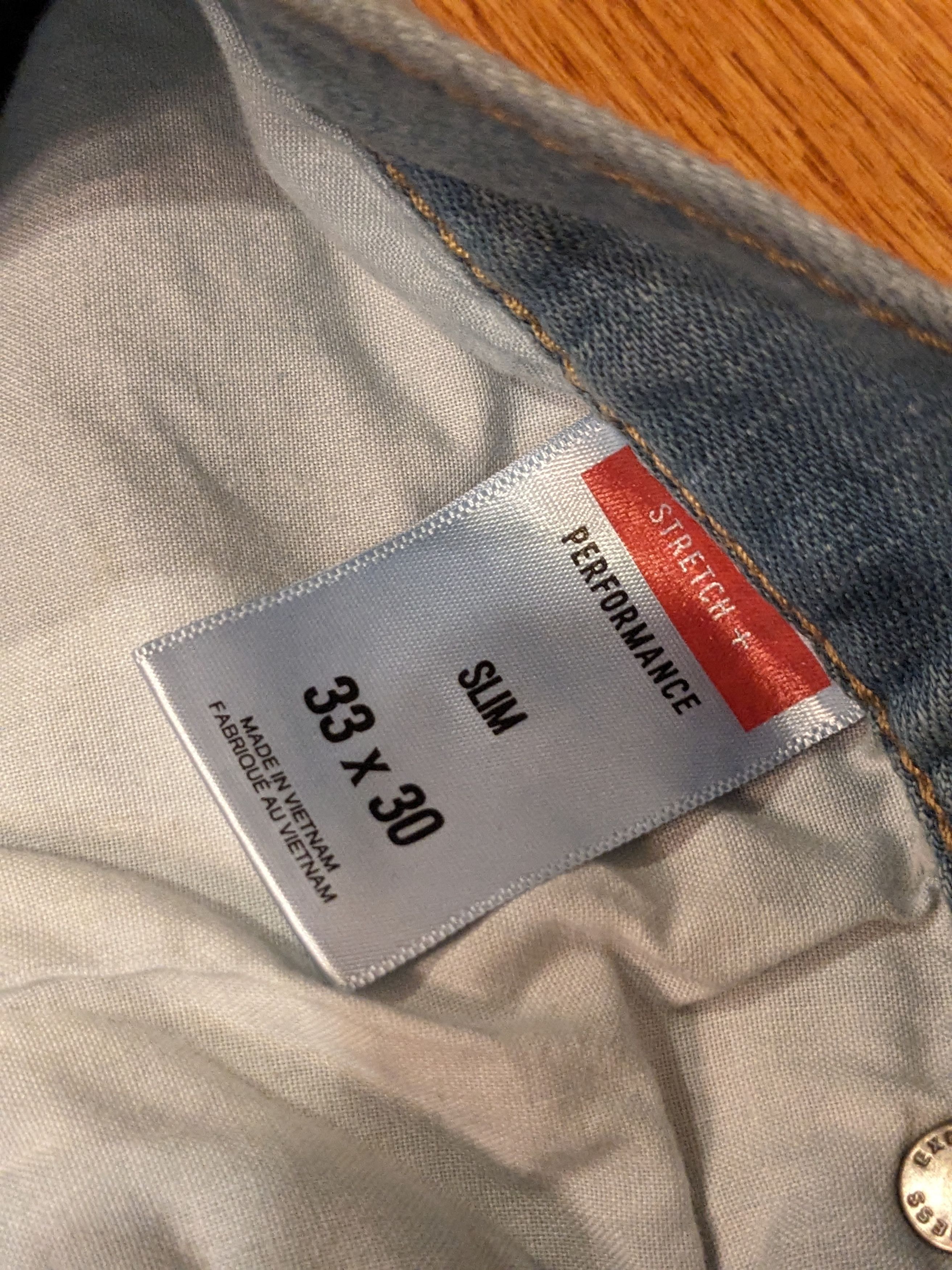 Designer × Express Express 33 X 30 Blue Slim Stretch+ Performance Denim Jeans Size US 33 - 6 Thumbnail