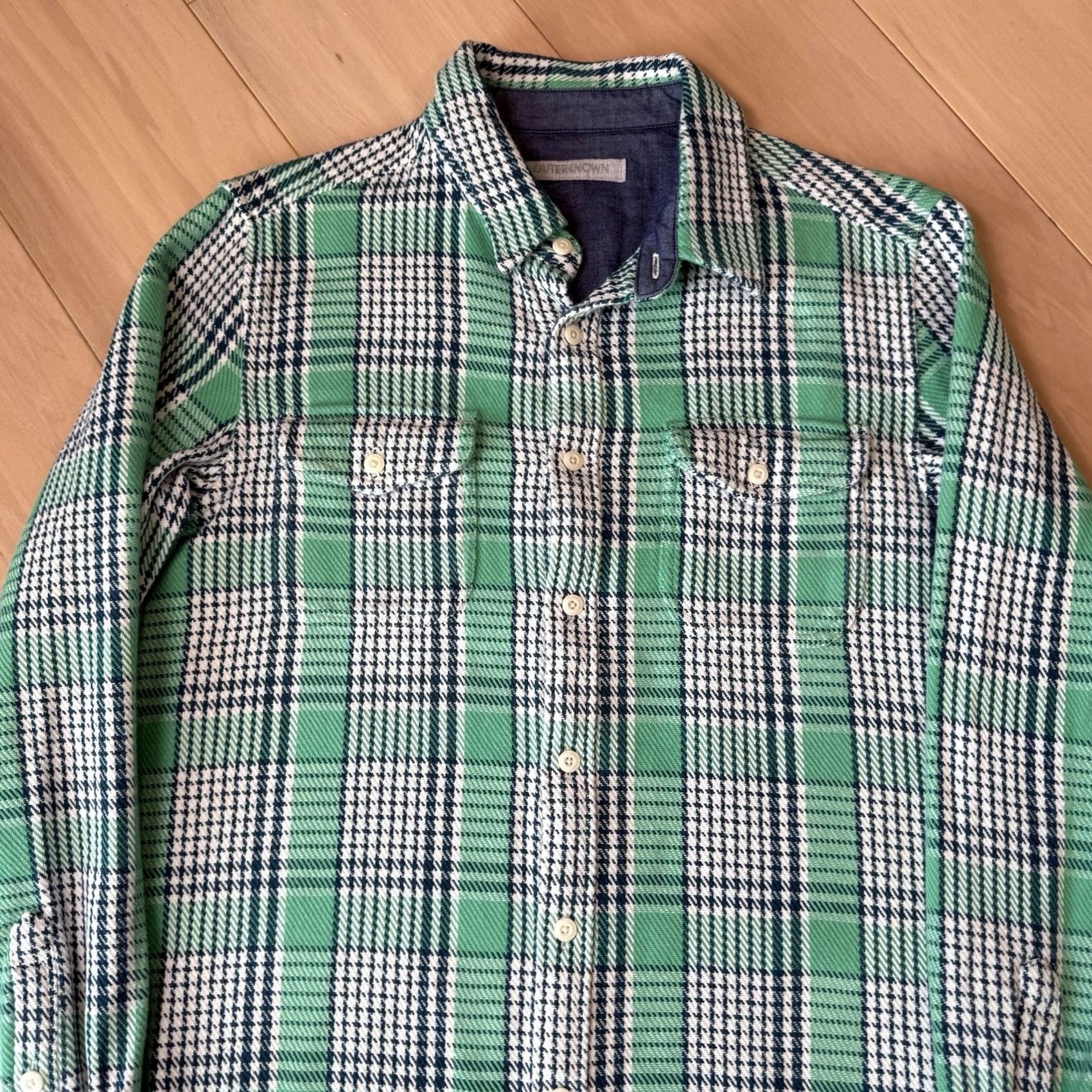 Outerknown Outerknown Blanket Shirt Medium Multicolor Plaid Cotton Button-Up - Casual Workwear, Mens, Long Sleeve, Logo, Pockets, All Seasons Size US M / EU 48-50 / 2 - 4 Thumbnail