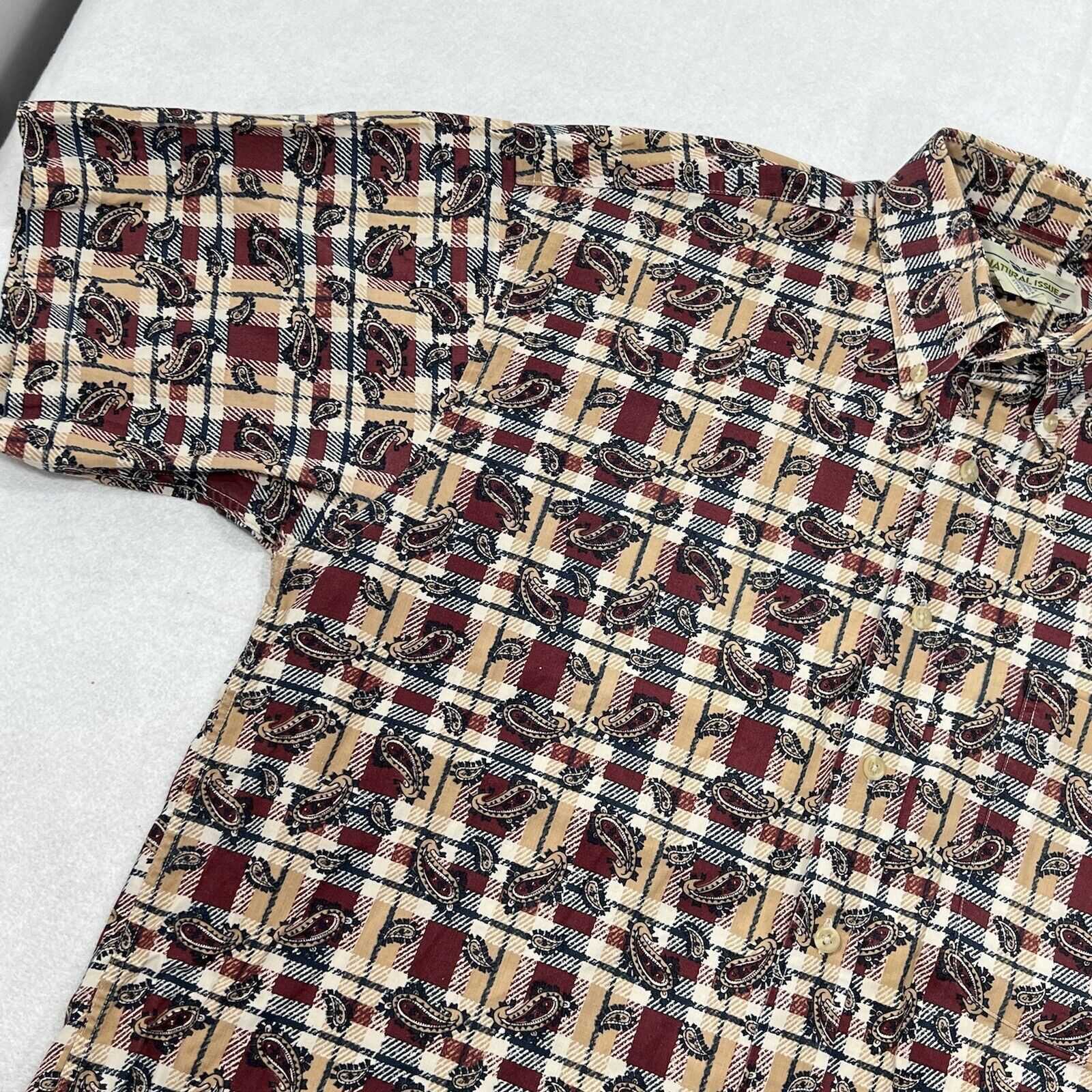 Natural Issue Natural Issue XXL Paisley Patterned Button Down Shirt Size US XL / EU 56 / 4 - 5 Thumbnail
