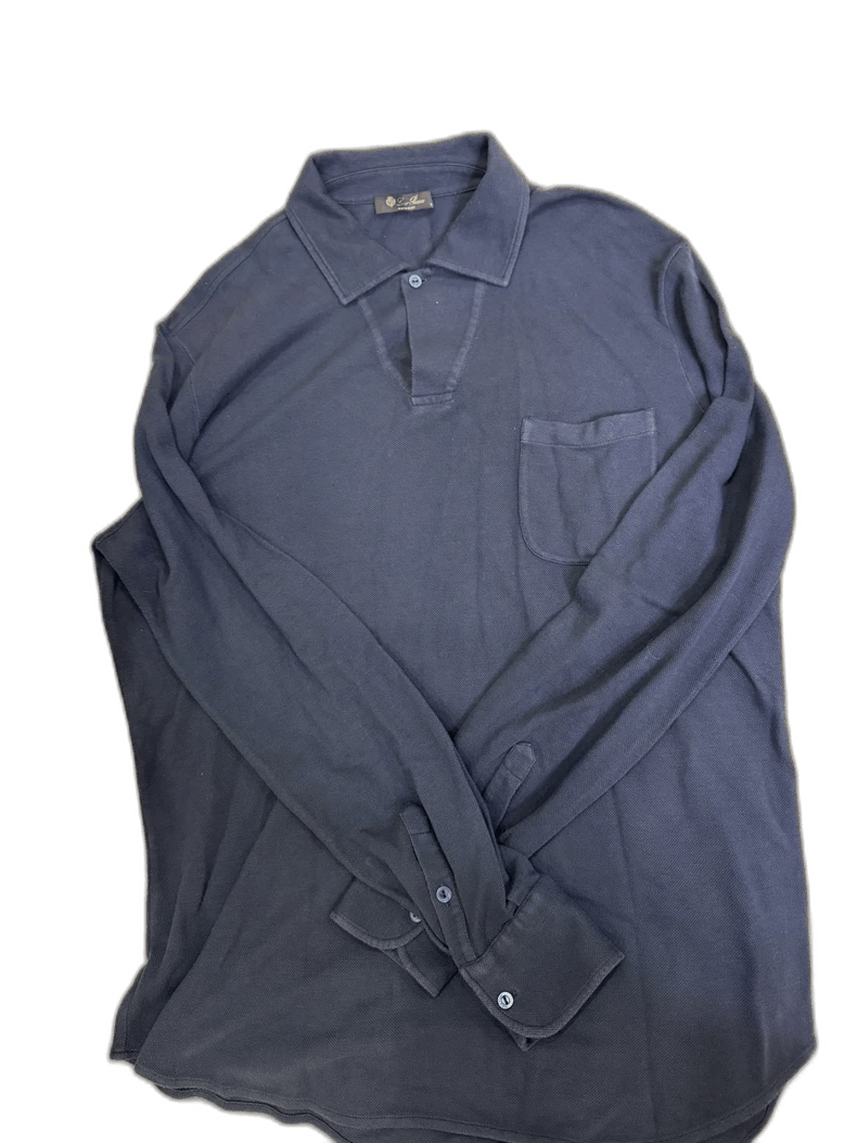 Ermenegildo Zegna Loro Piana Long Sleeve Golf Polo Shirt- Size US L / EU 52-54 / 3 - 1 Thumbnail